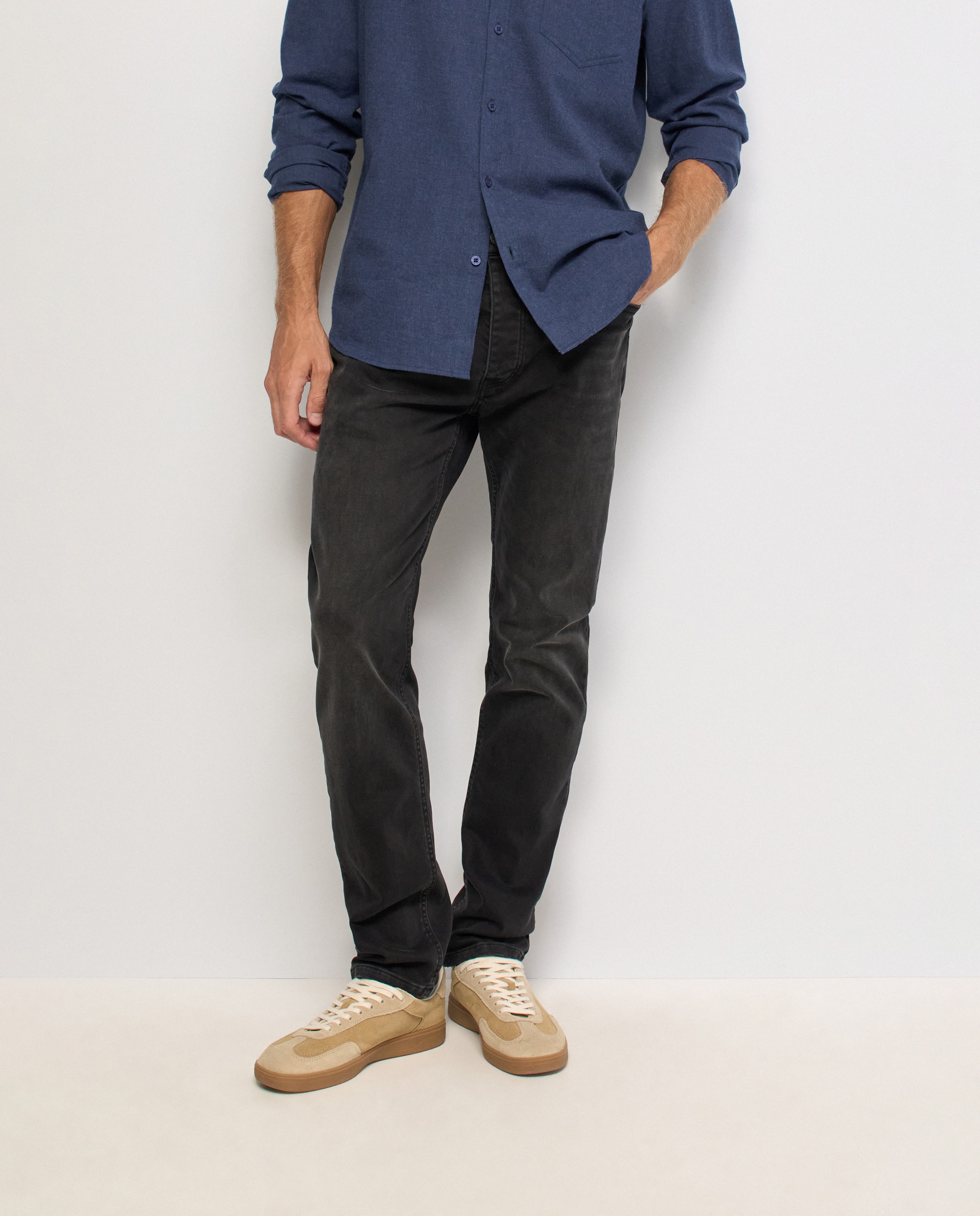 Jeans Slim Fit Preto-5