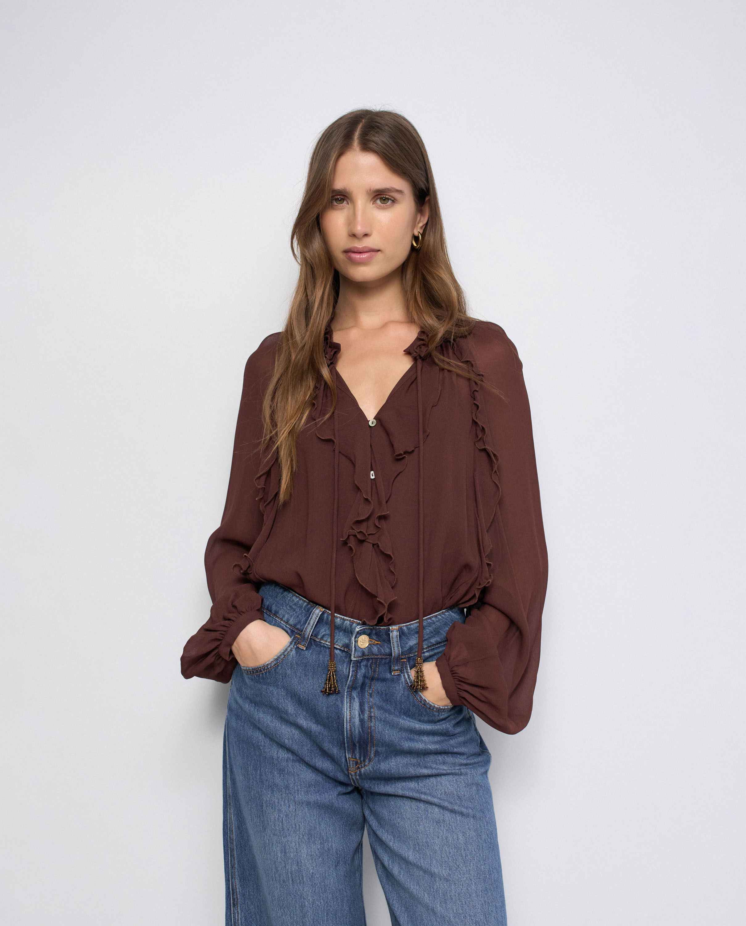 Imagem 0 de Blusa com Folhos