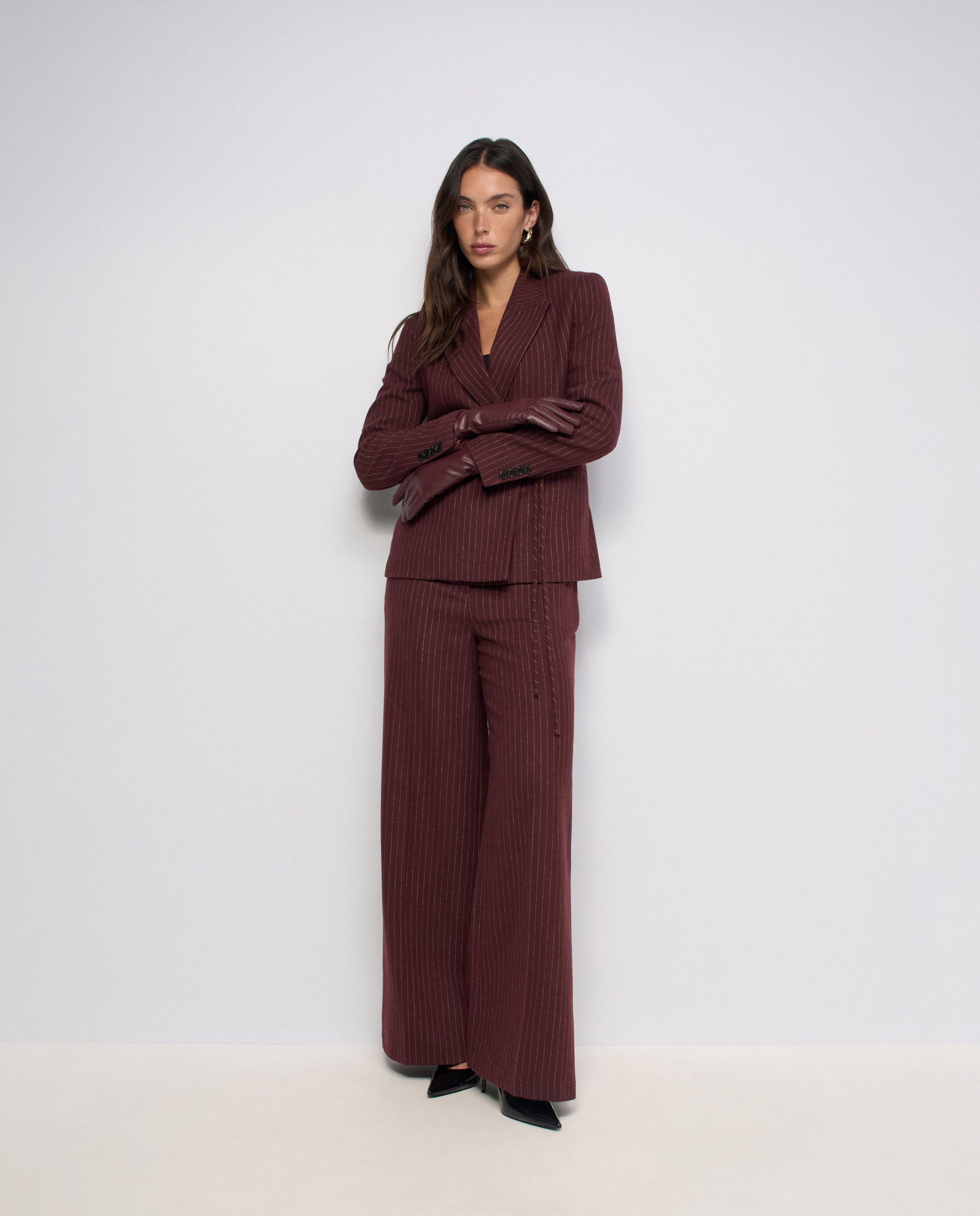 Blazer Às Riscas Vermelho-5