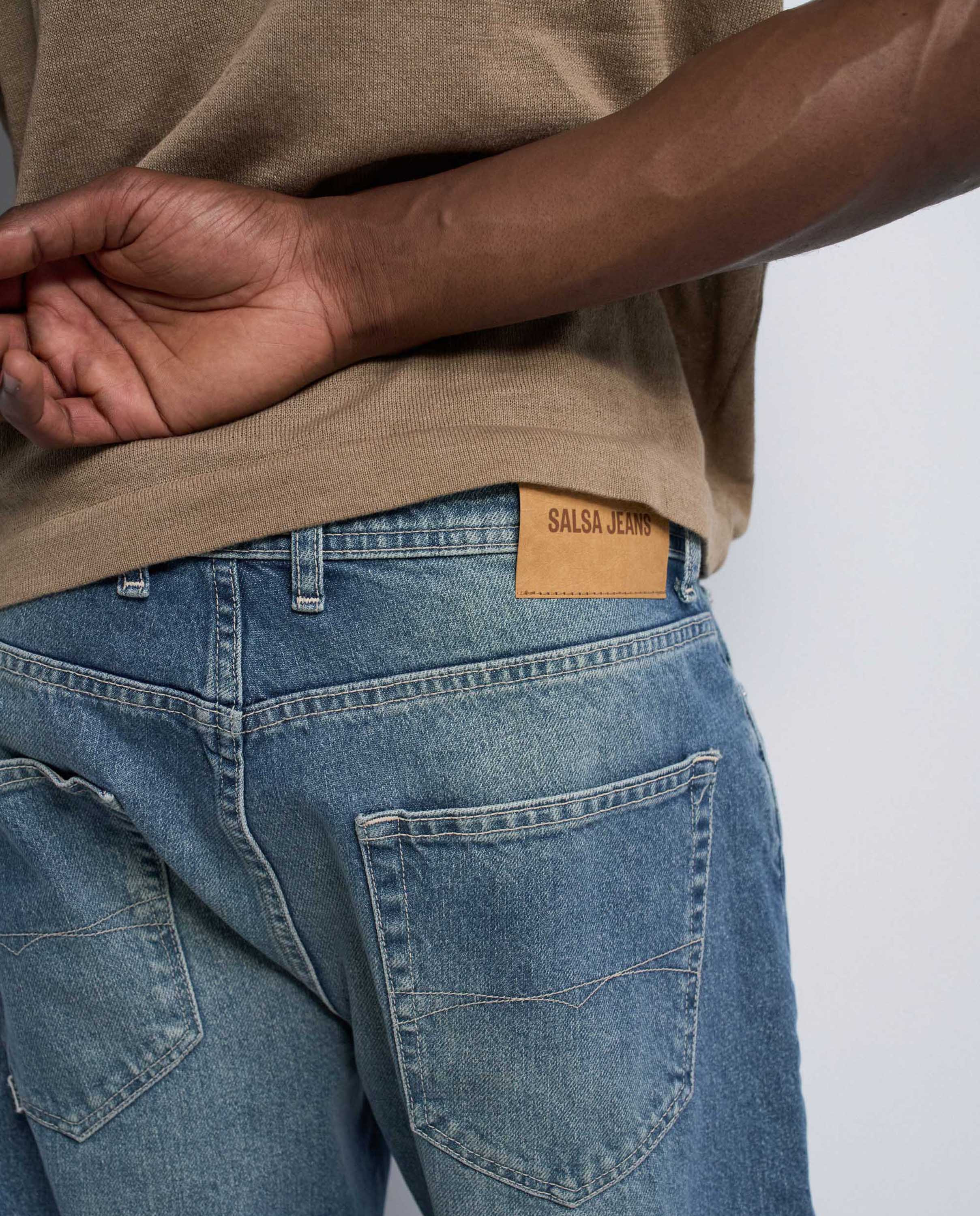 Jeans Straight Fit Azul-4