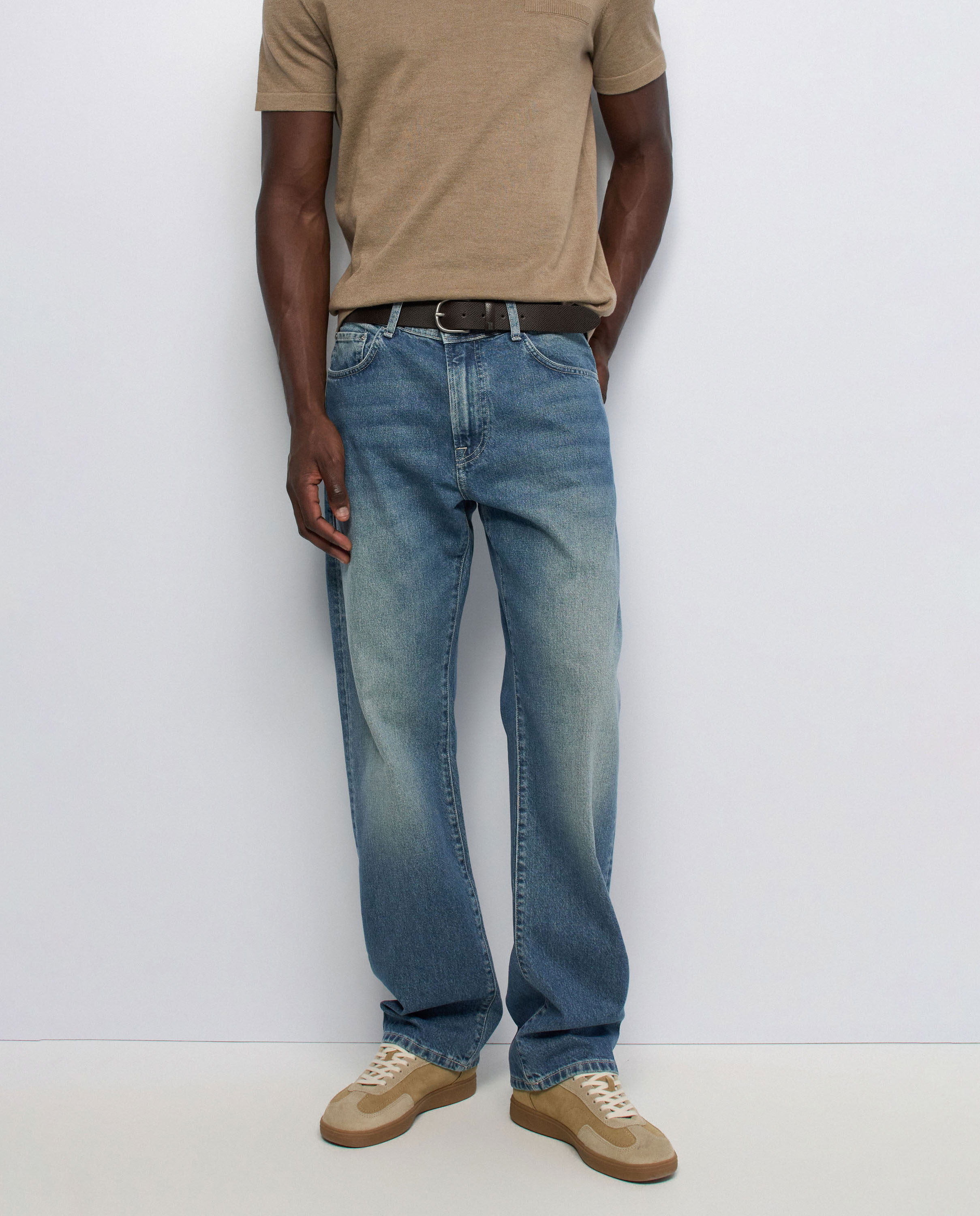 Jeans Straight Fit Azul-5