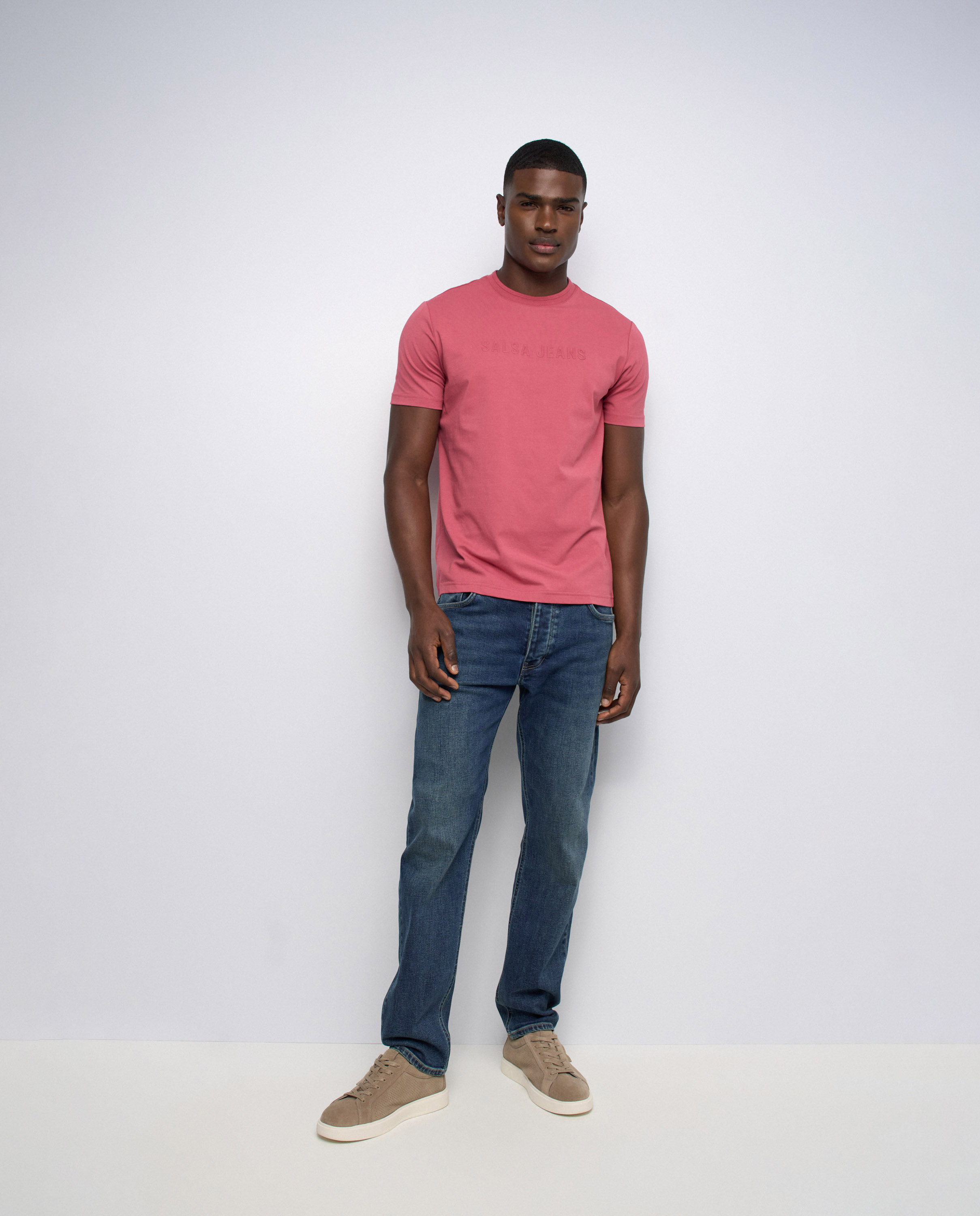 T-shirt com Branding Rosa-5