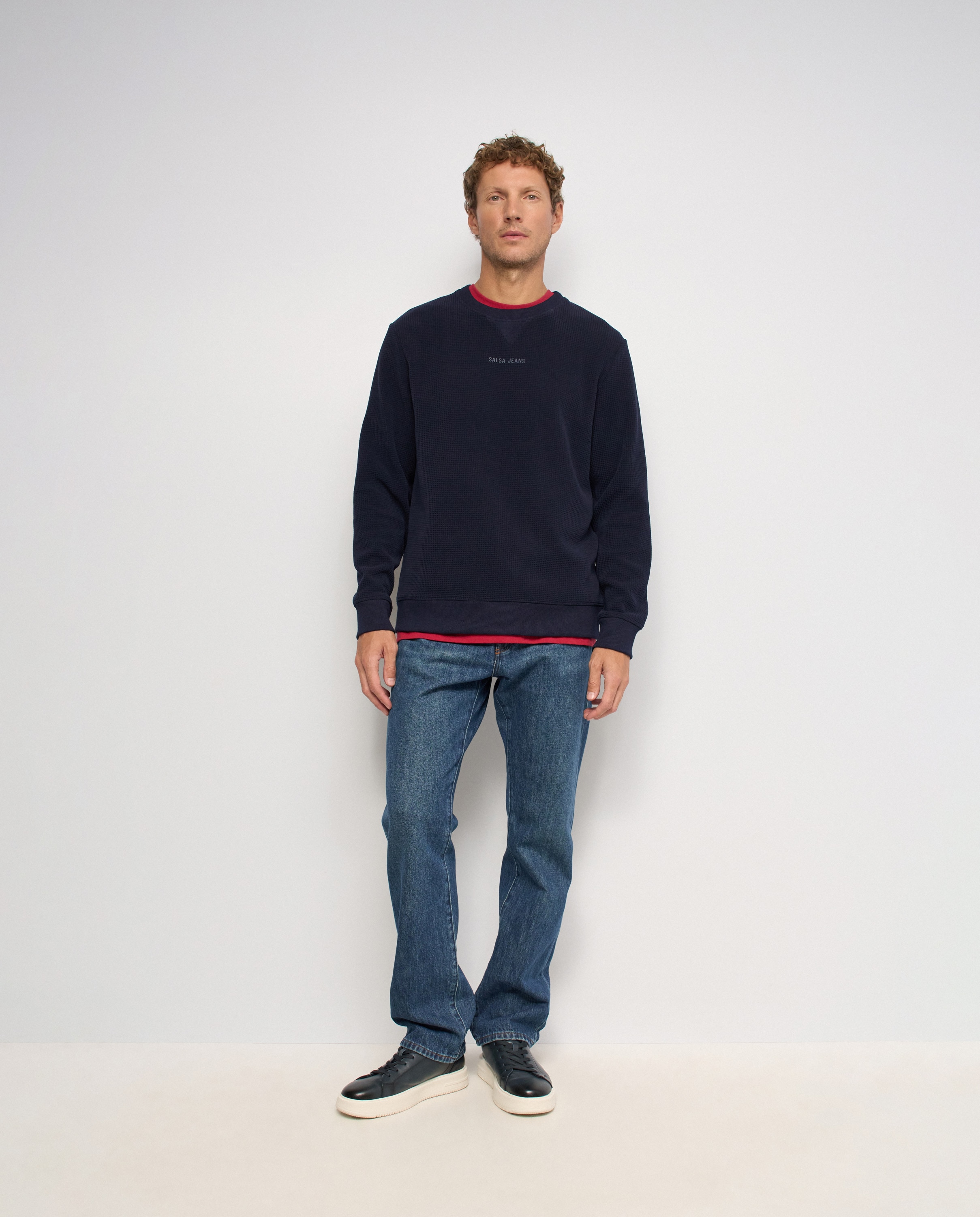 Sweatshirt Texturizada Azul-5