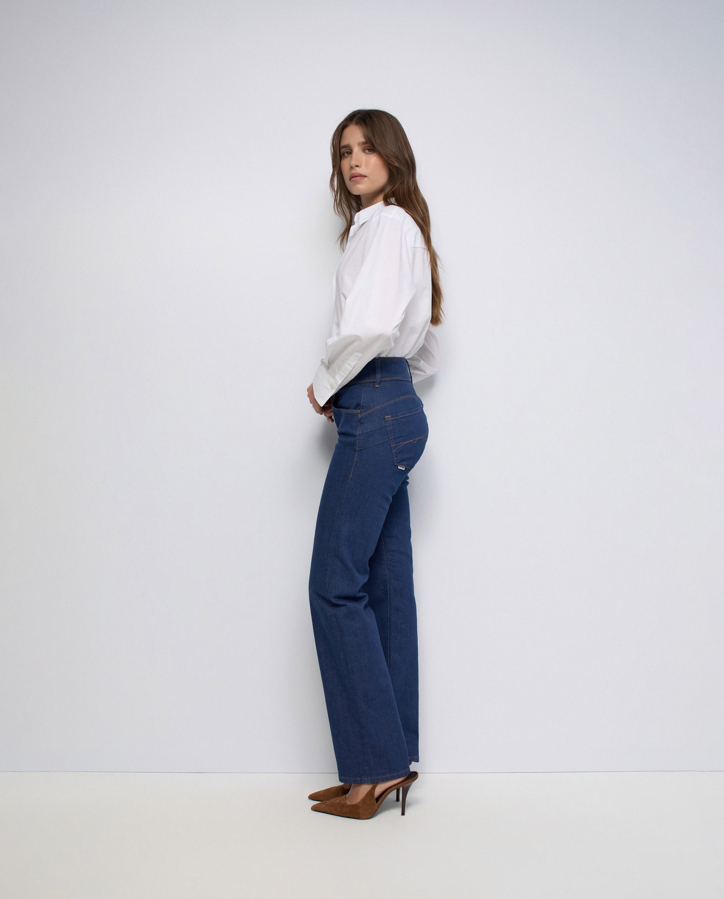 Jeans Secret Push In Straight Azul-2