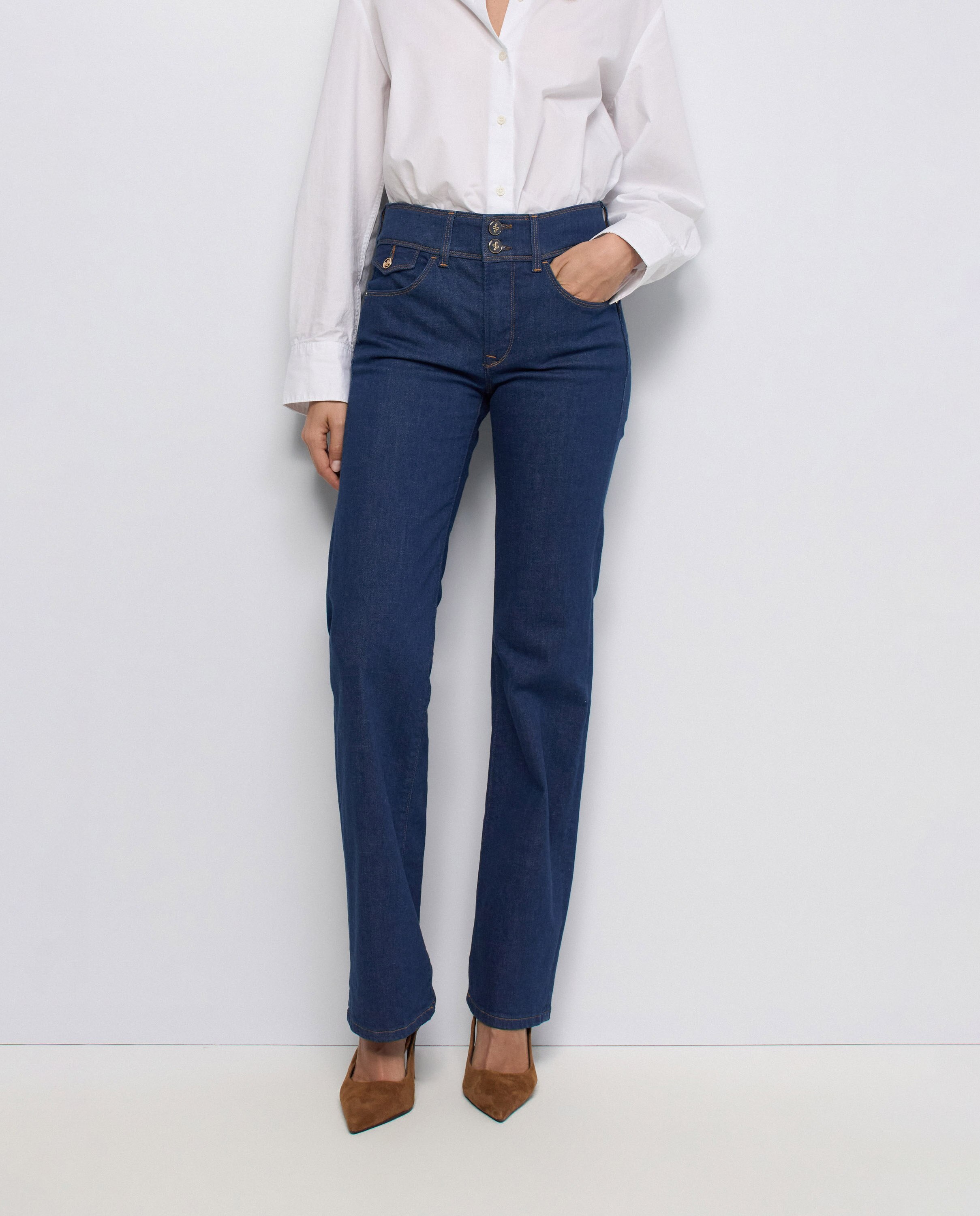 Jeans Secret Push In Straight Azul-5