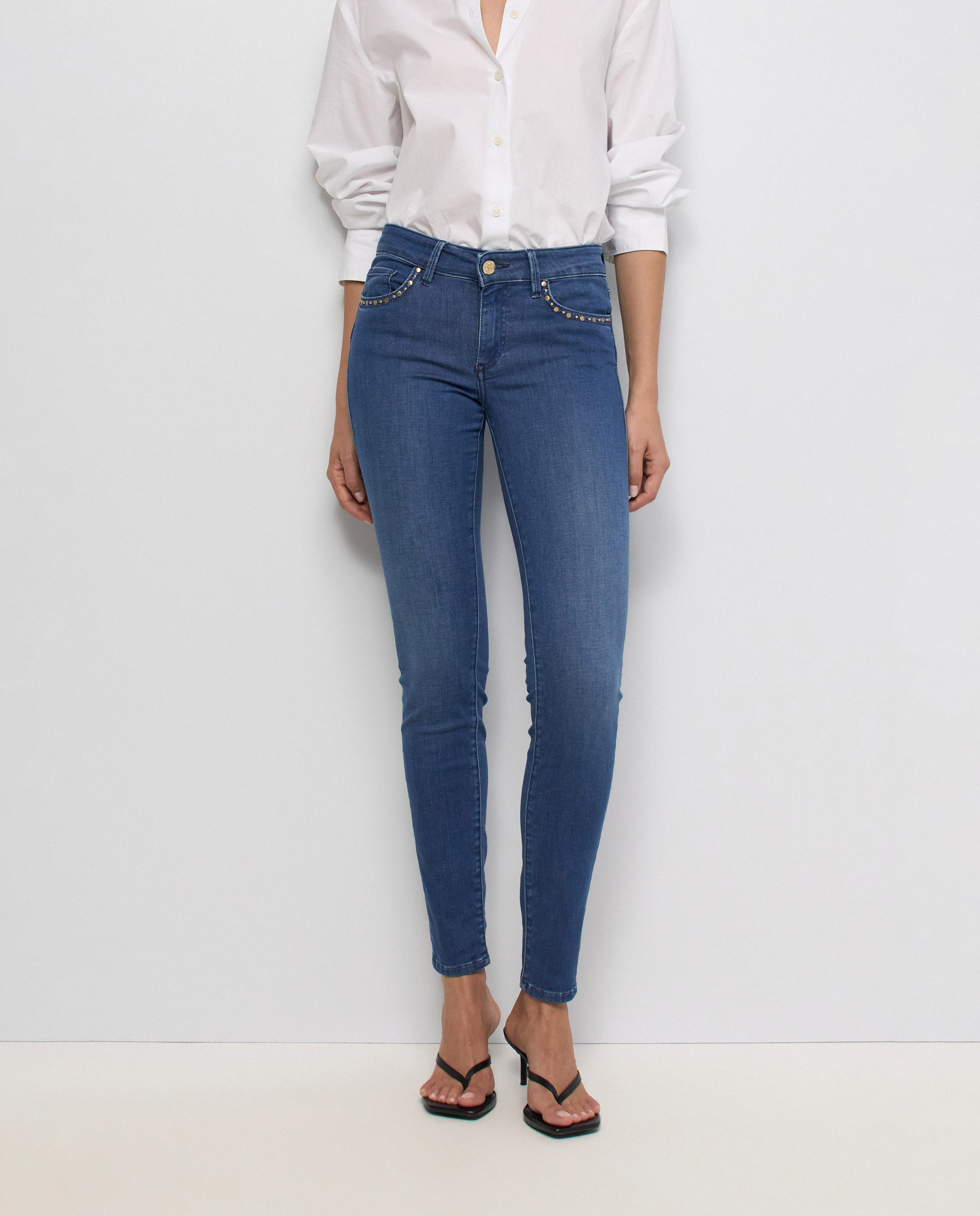 Jeans Wonder Push Up Skinny Soft Touch Azul-5