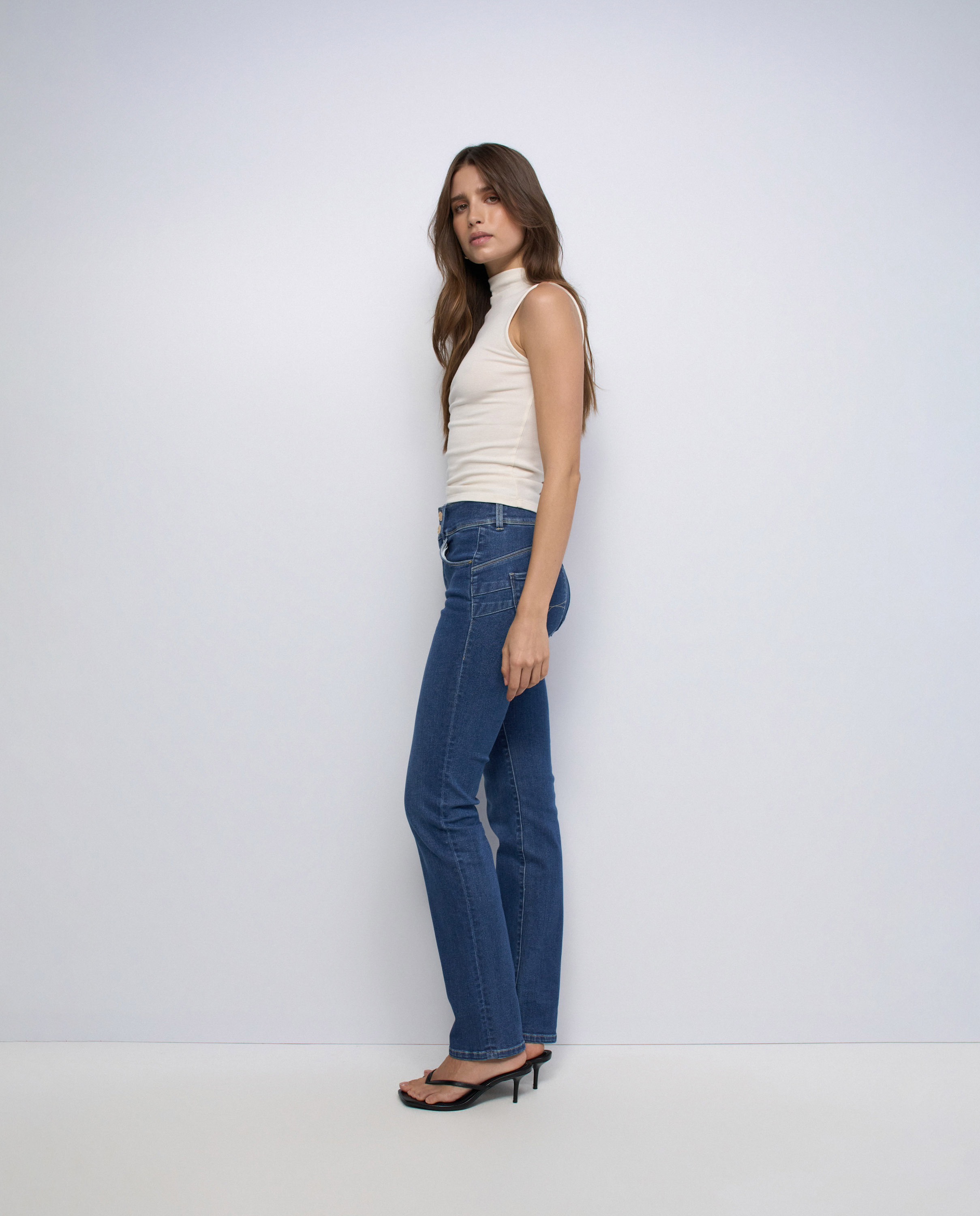 Jeans Secret Push In Slim Azul-2
