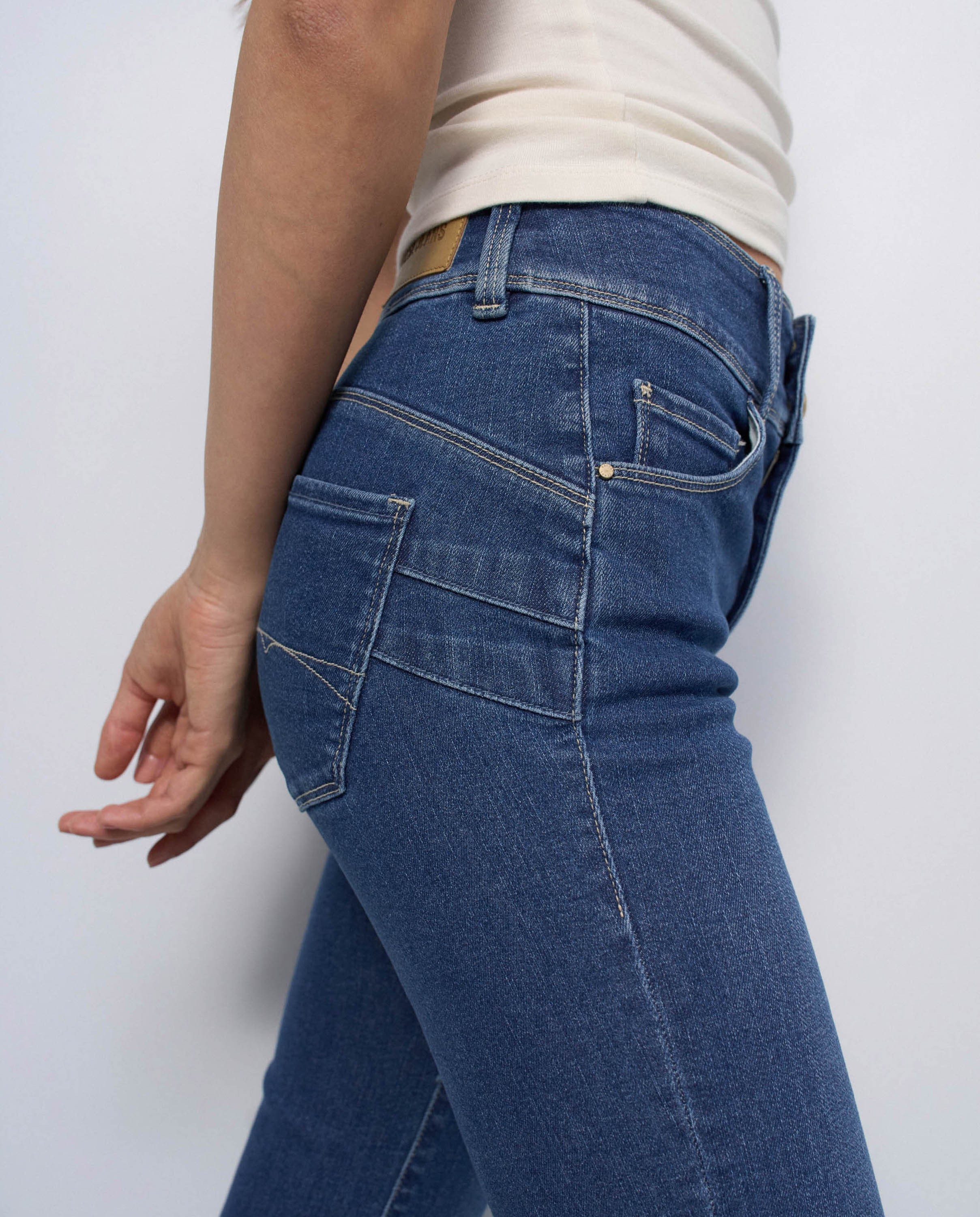 Jeans Secret Push In Slim Azul-4