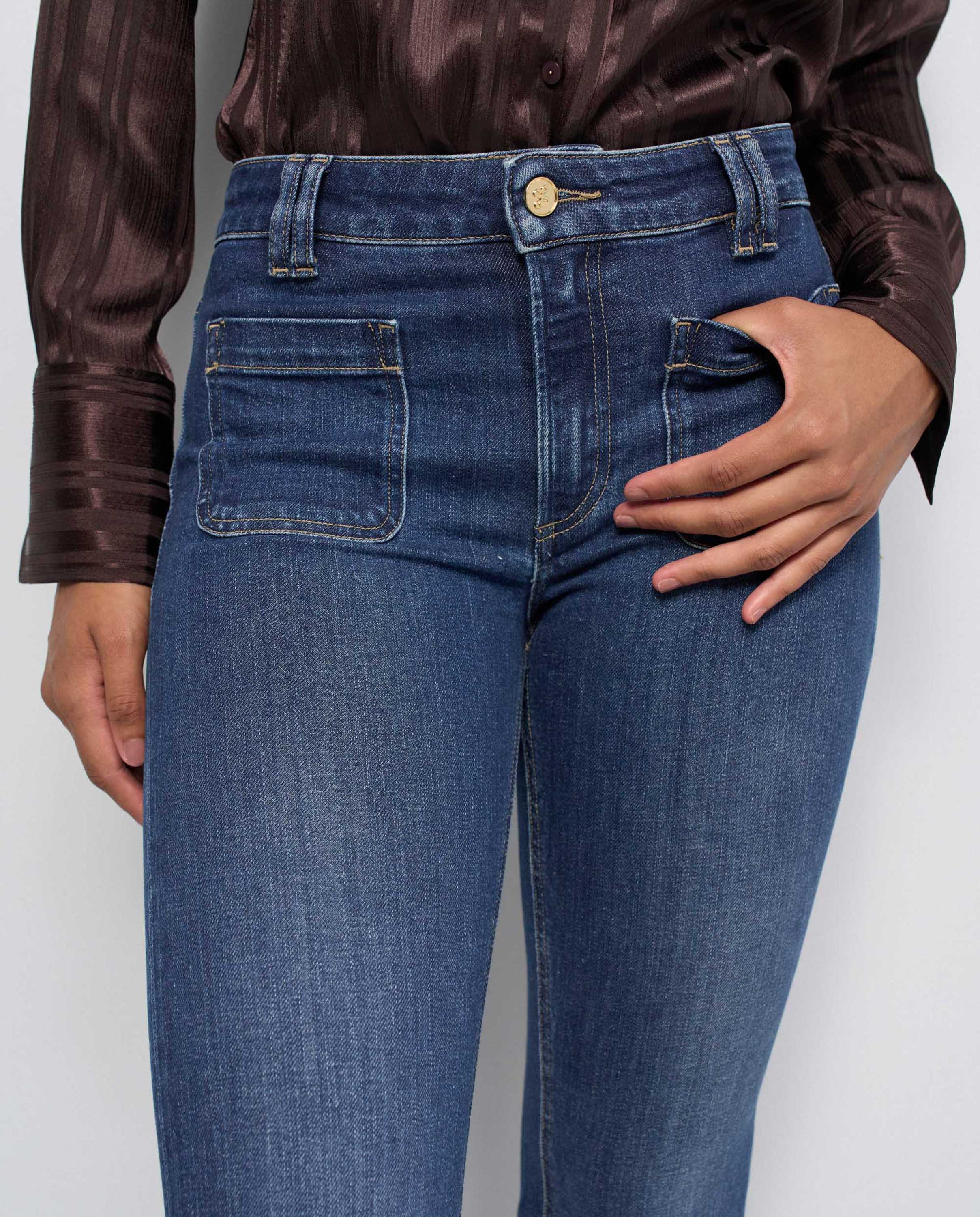 Jeans Destiny Push Up Flare Azul-4