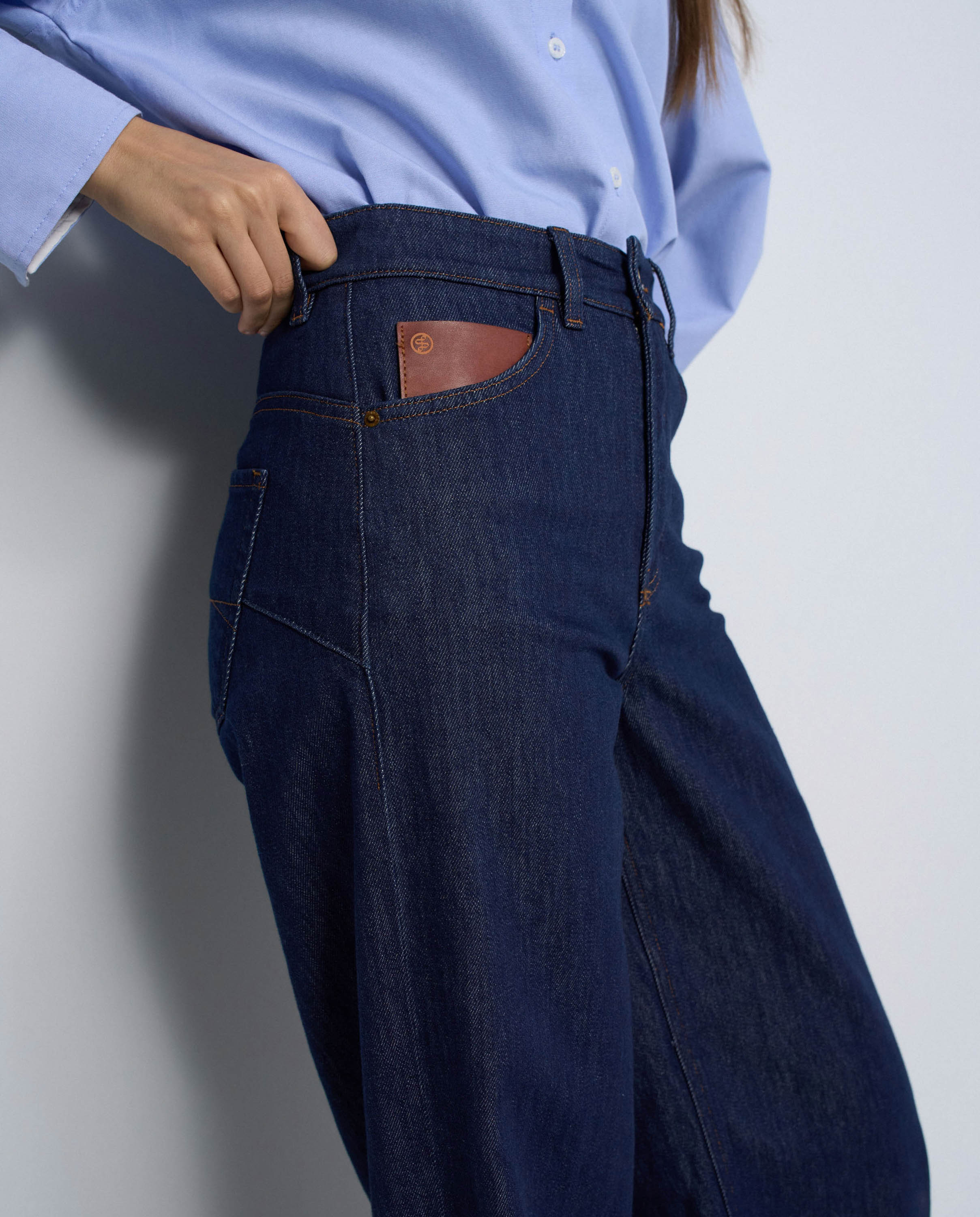 Jeans Faith Push In Wide Azul-4