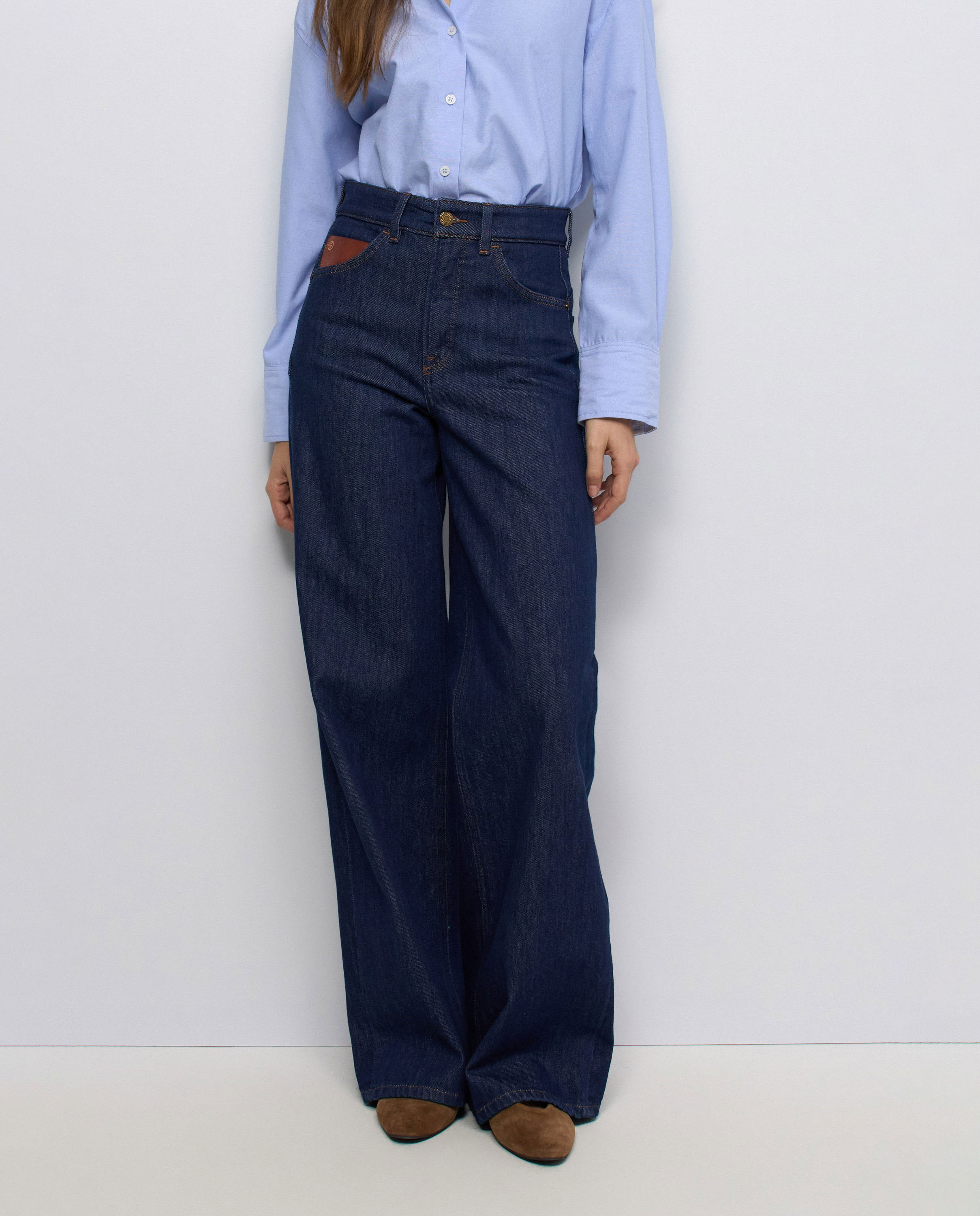 Jeans Faith Push In Wide Azul-5