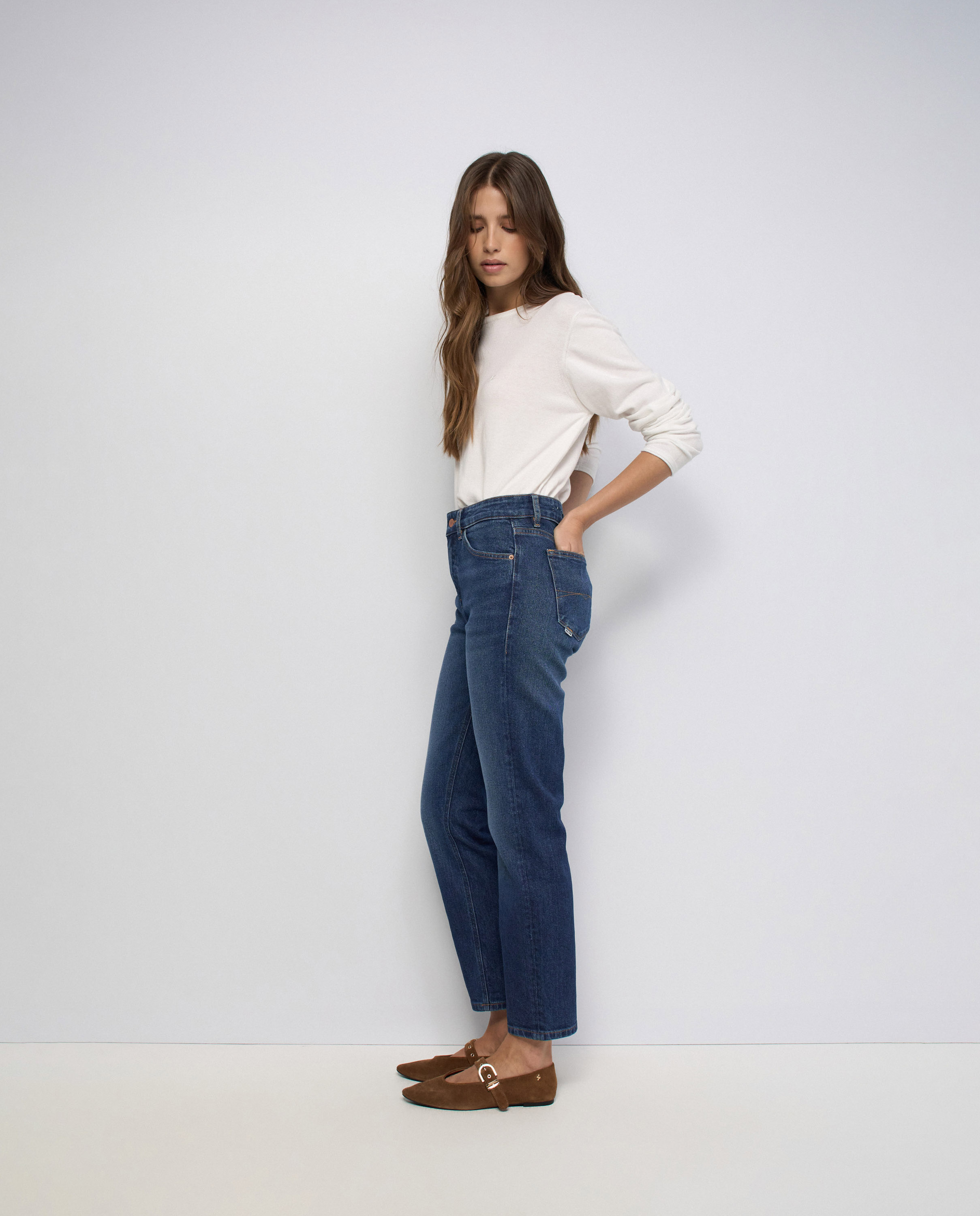 Jeans True Cropped Slim Azul-2