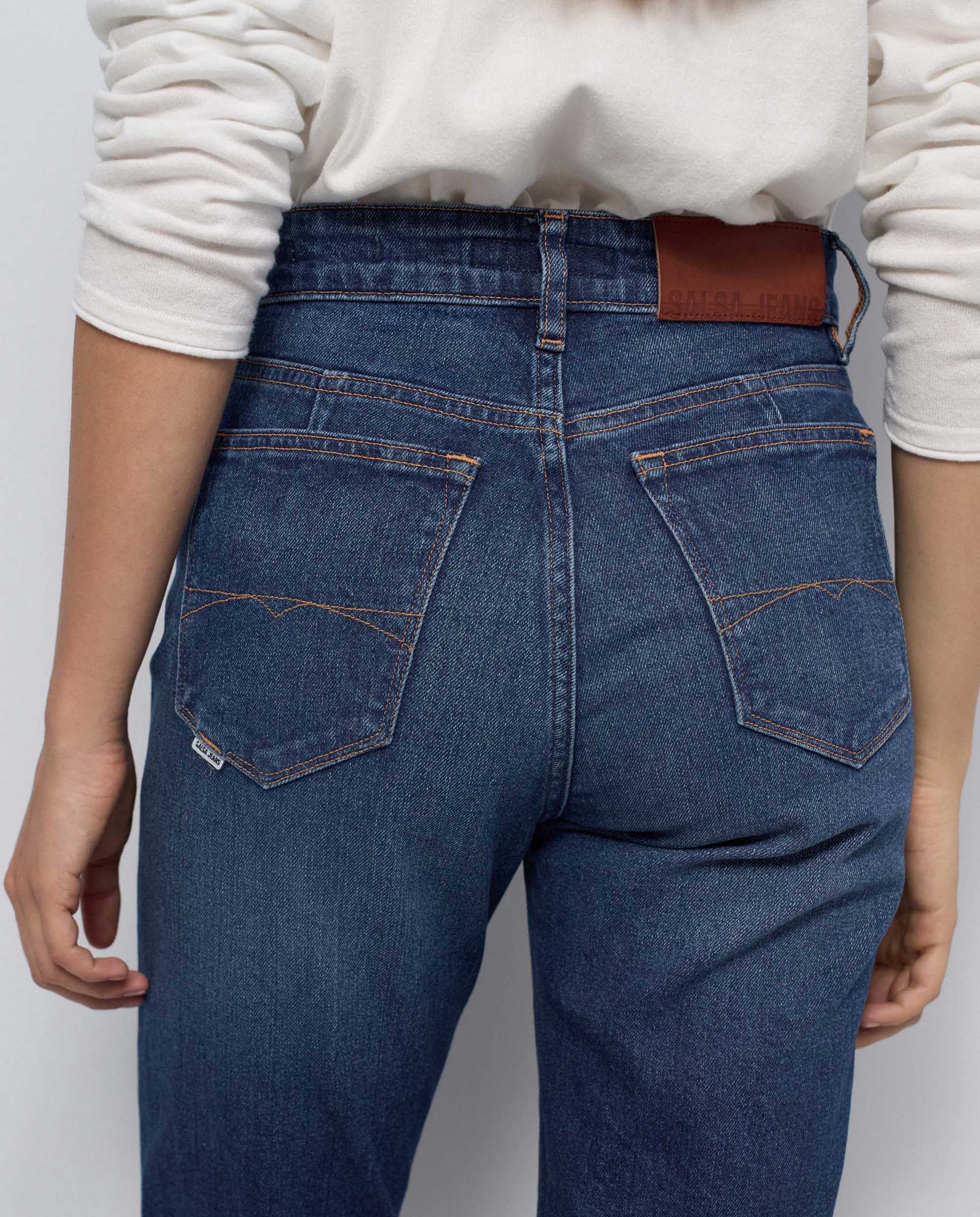 Jeans True Cropped Slim Azul-4