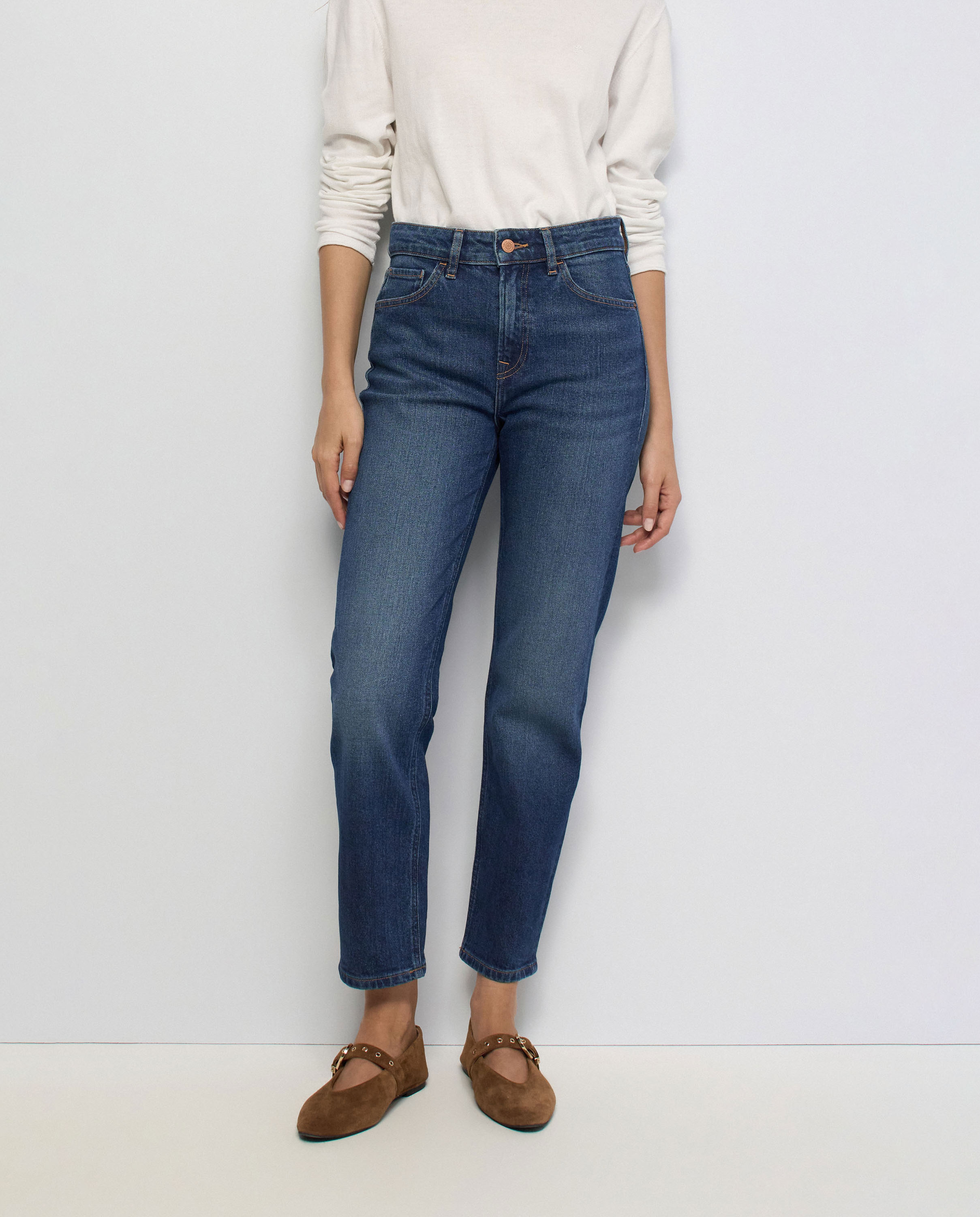 Jeans True Cropped Slim Azul-5