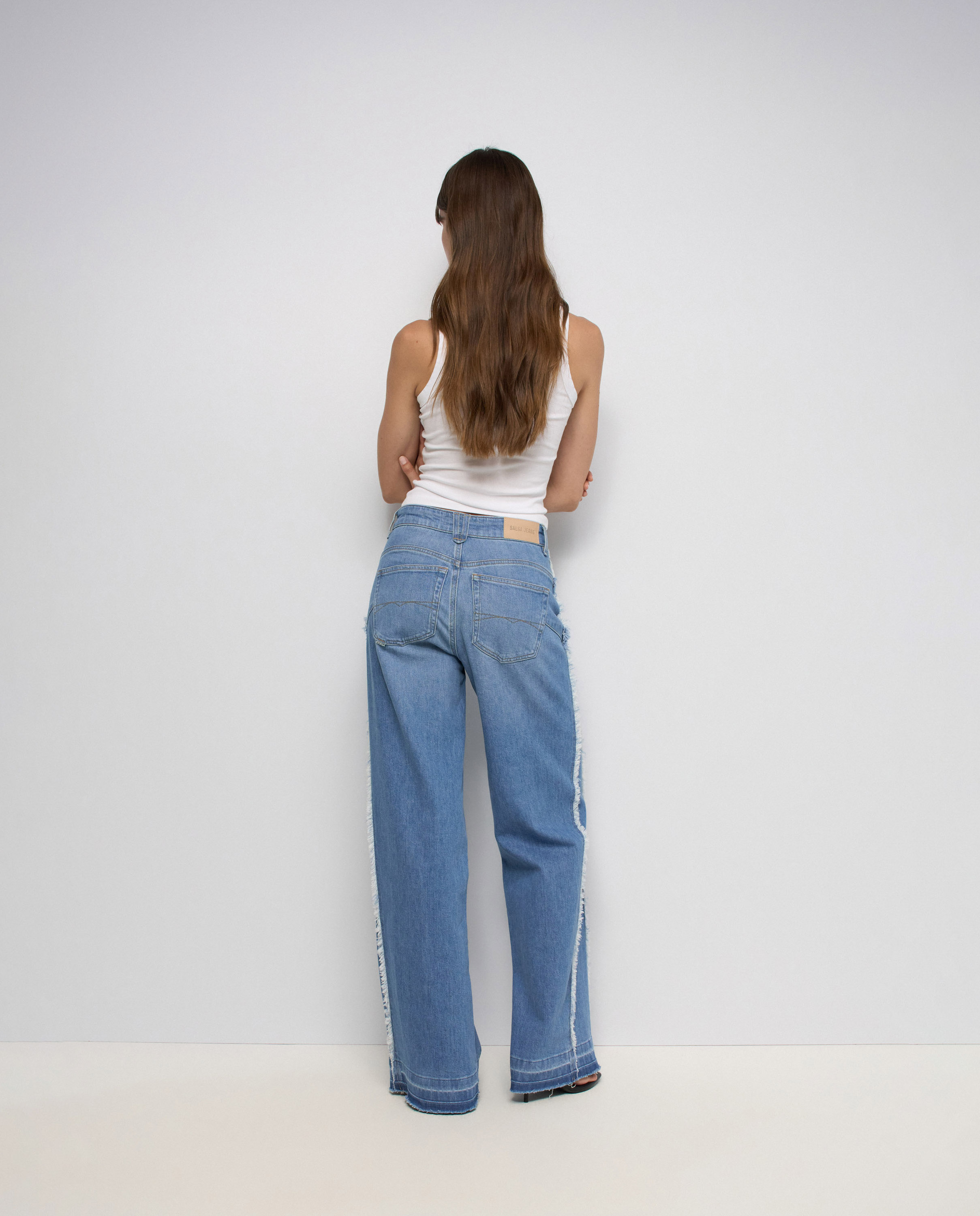 Jeans Faith Push In Wide Azul-3
