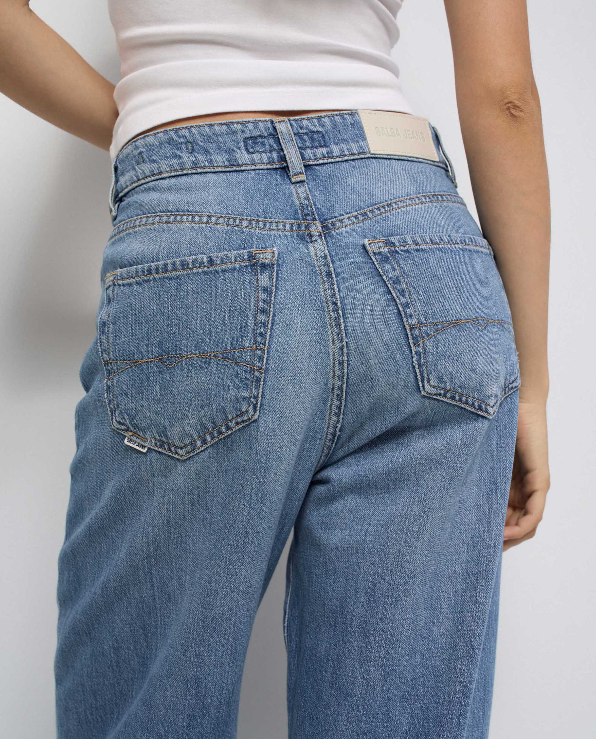 Jeans Wide Leg Azul-4