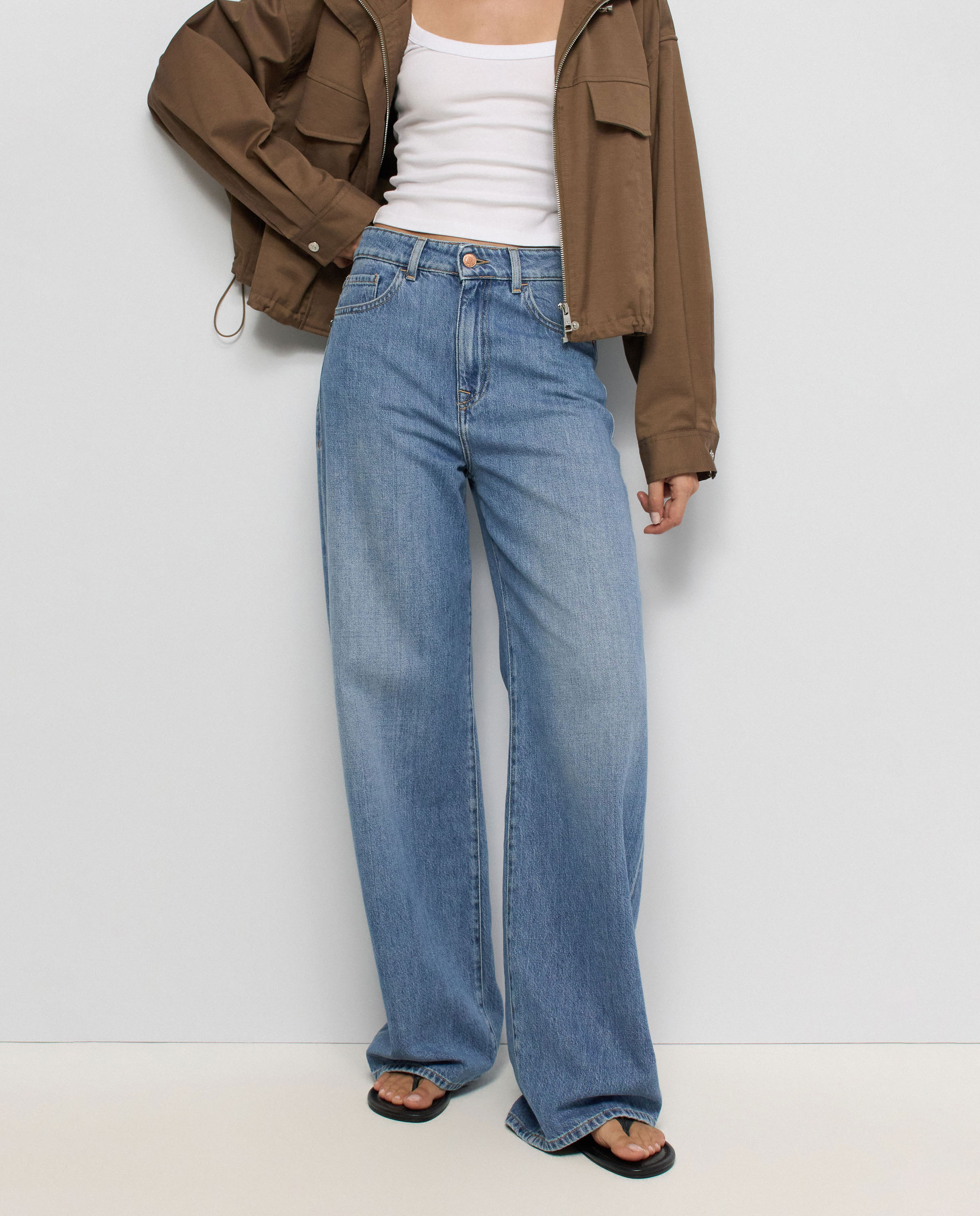 Jeans Wide Leg Azul-5