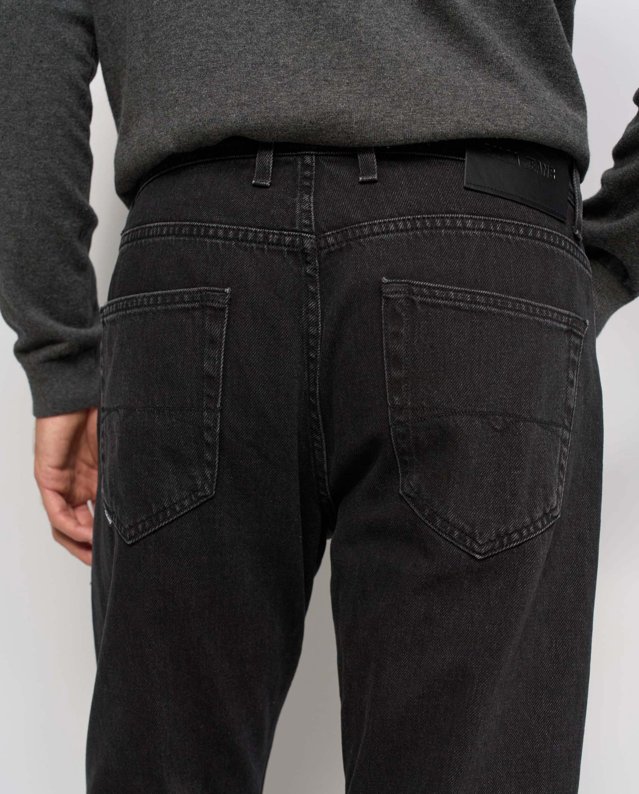 Jeans Straight Fit Preto-4