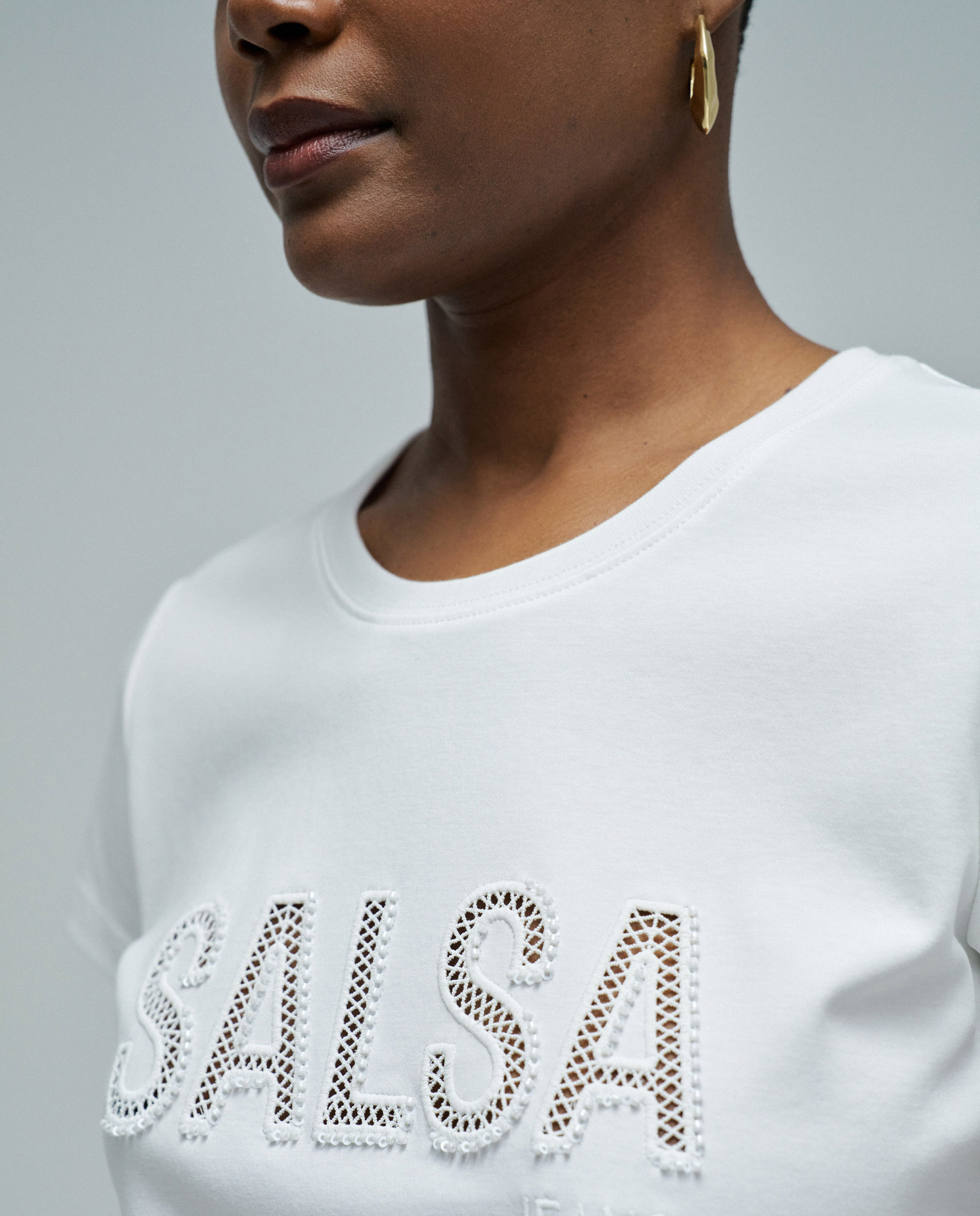 T-shirt com Branding Branco-4