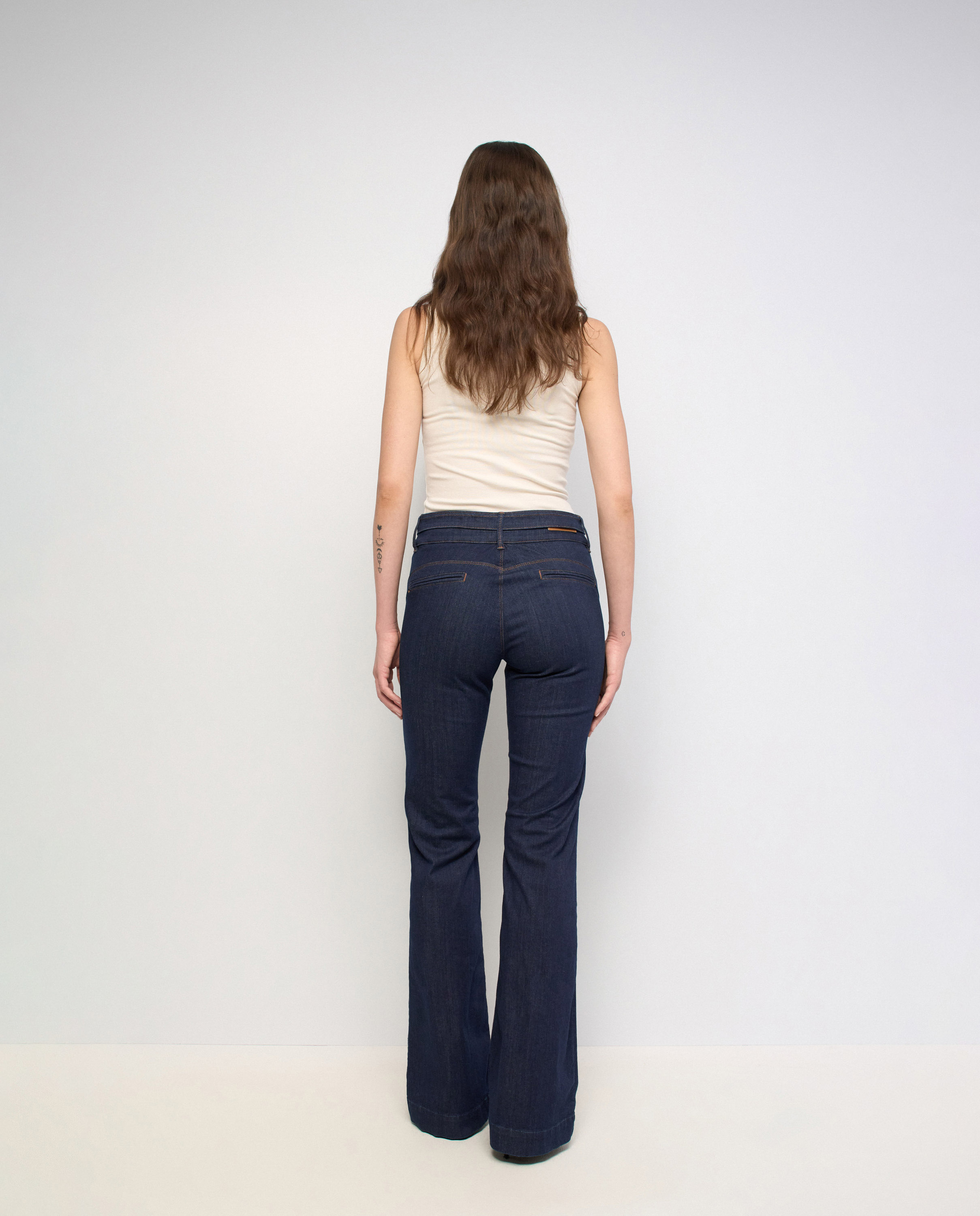 Secret Calças Chino Push In Flare Azul-3
