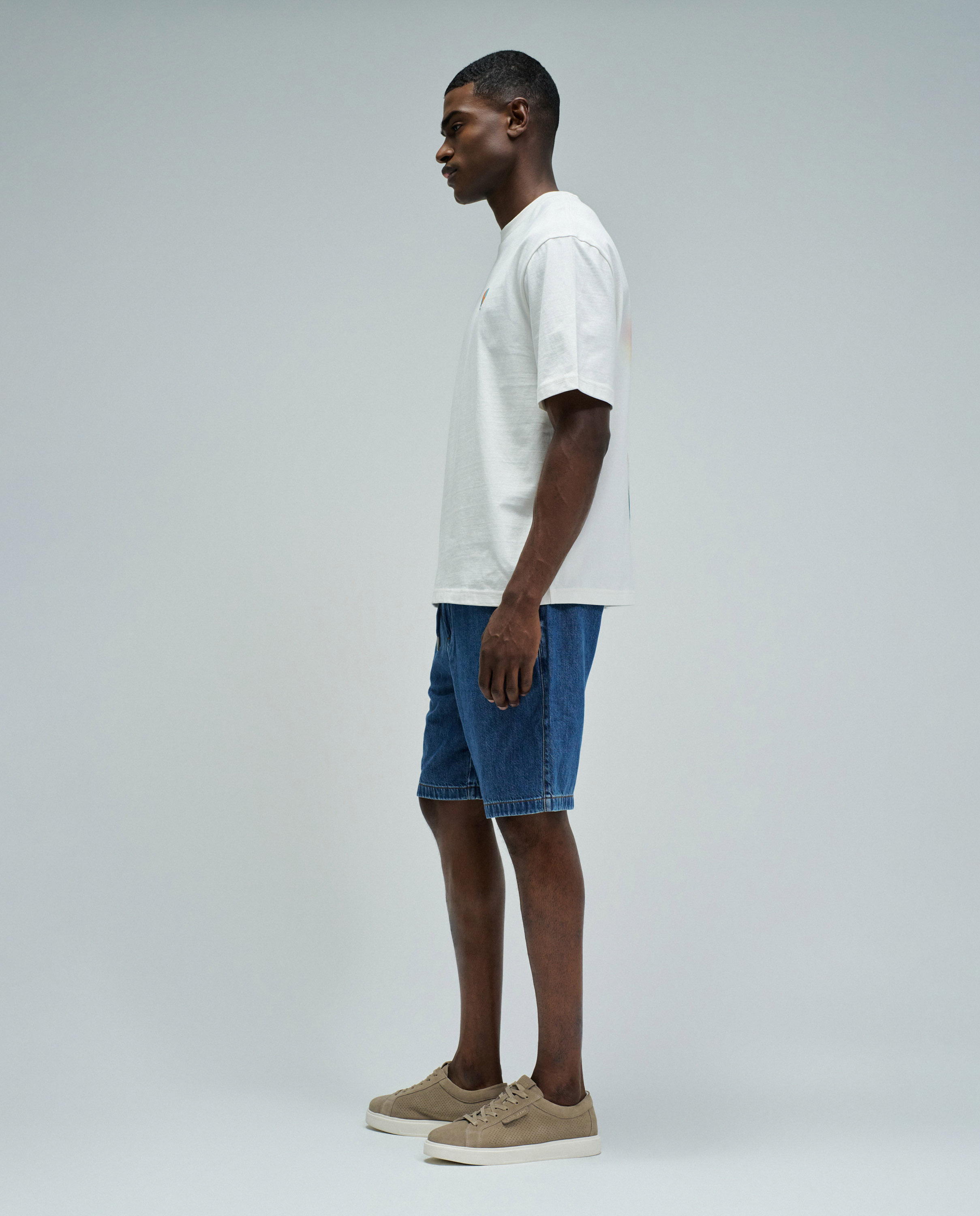 T-shirt com Estampado nas Costas Natural-2