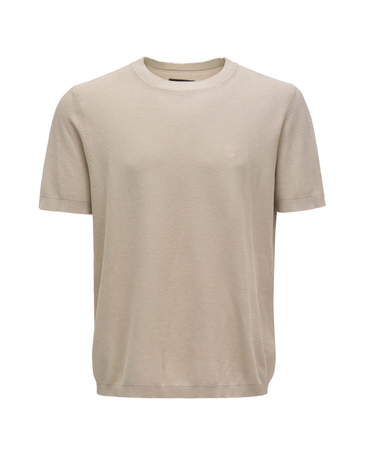 T-shirt em Malha Tricotada Natural-6