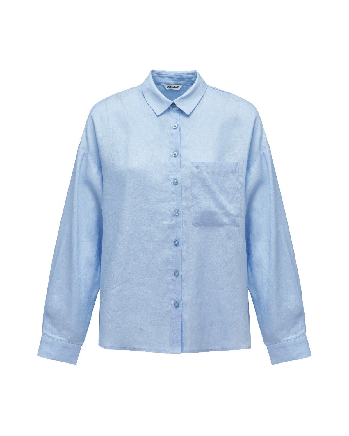 Camisa de Linho Azul-6