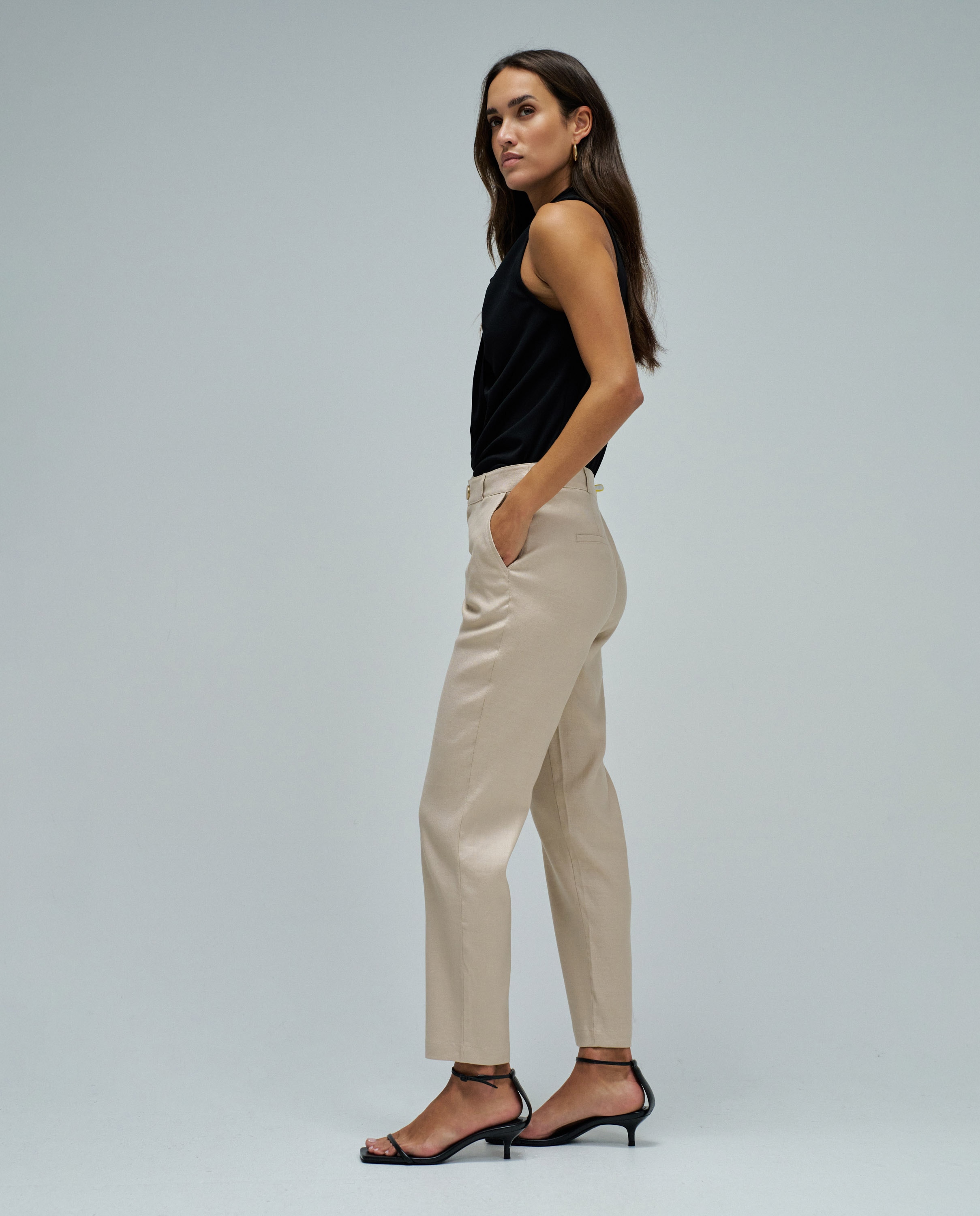 Calças Chino de Linho Natural-2