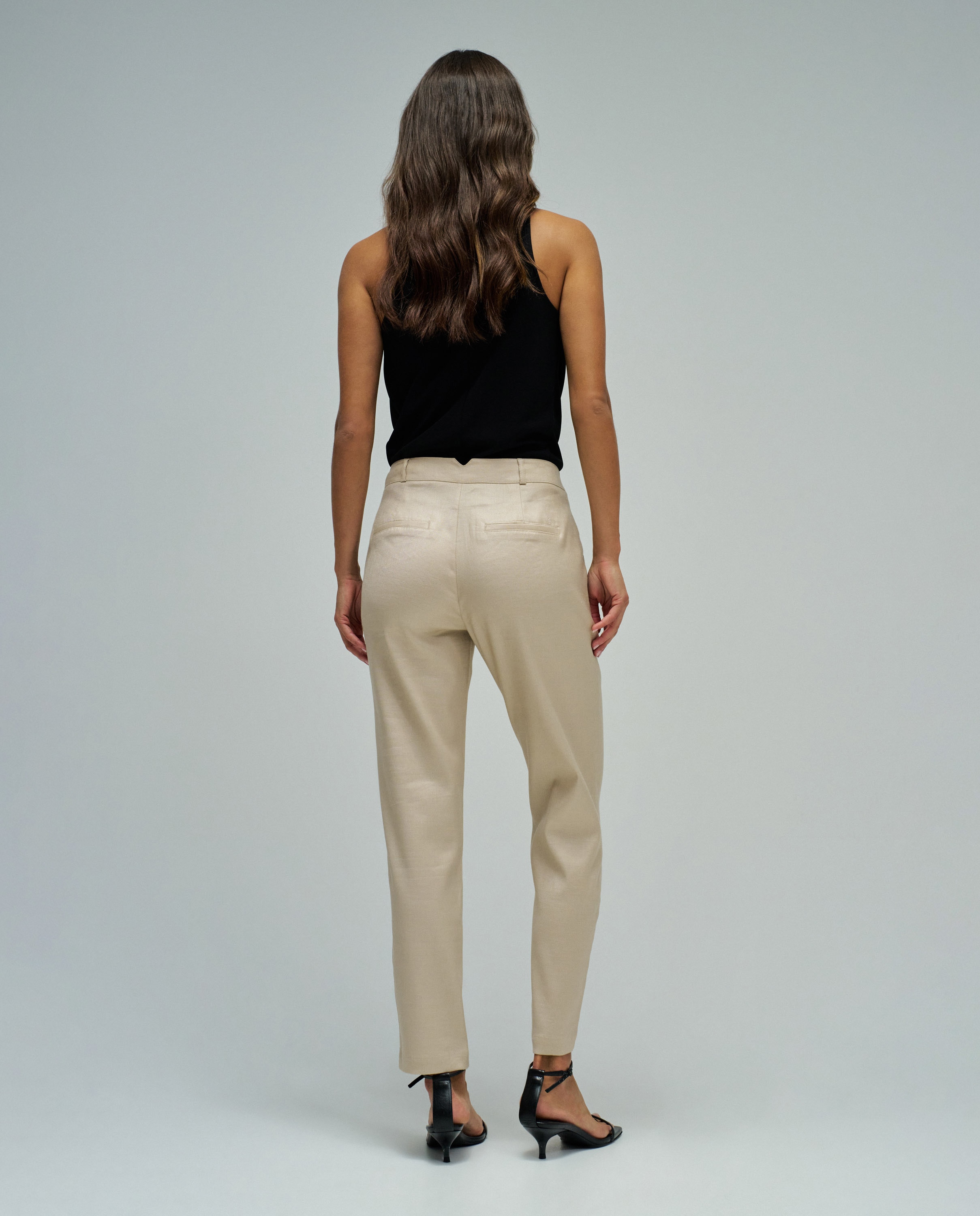 Calças Chino de Linho Natural-3