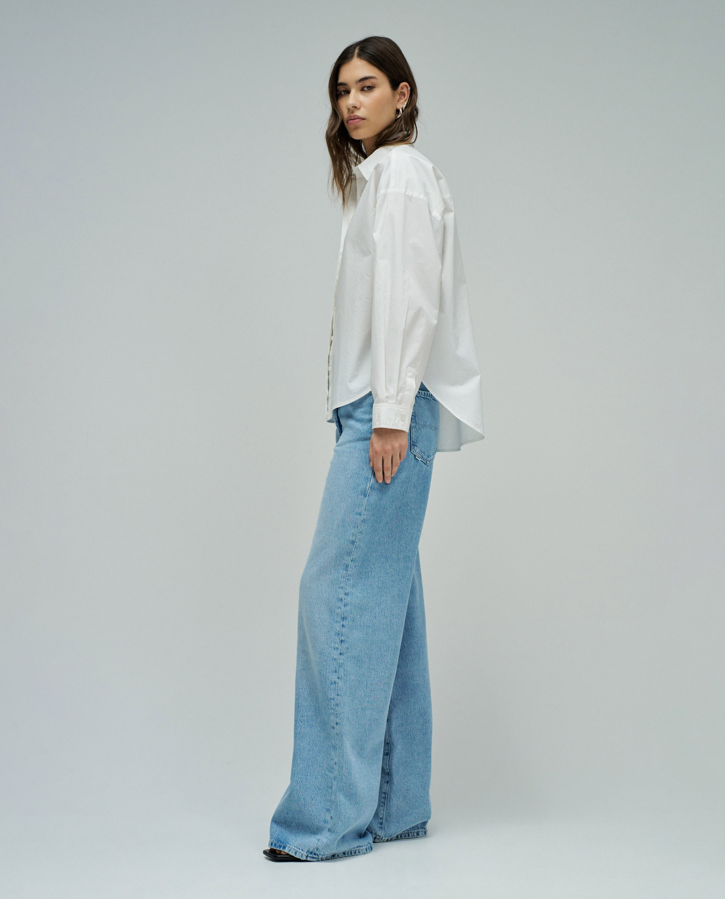 Camisa Básica Loose Fit Branco-2