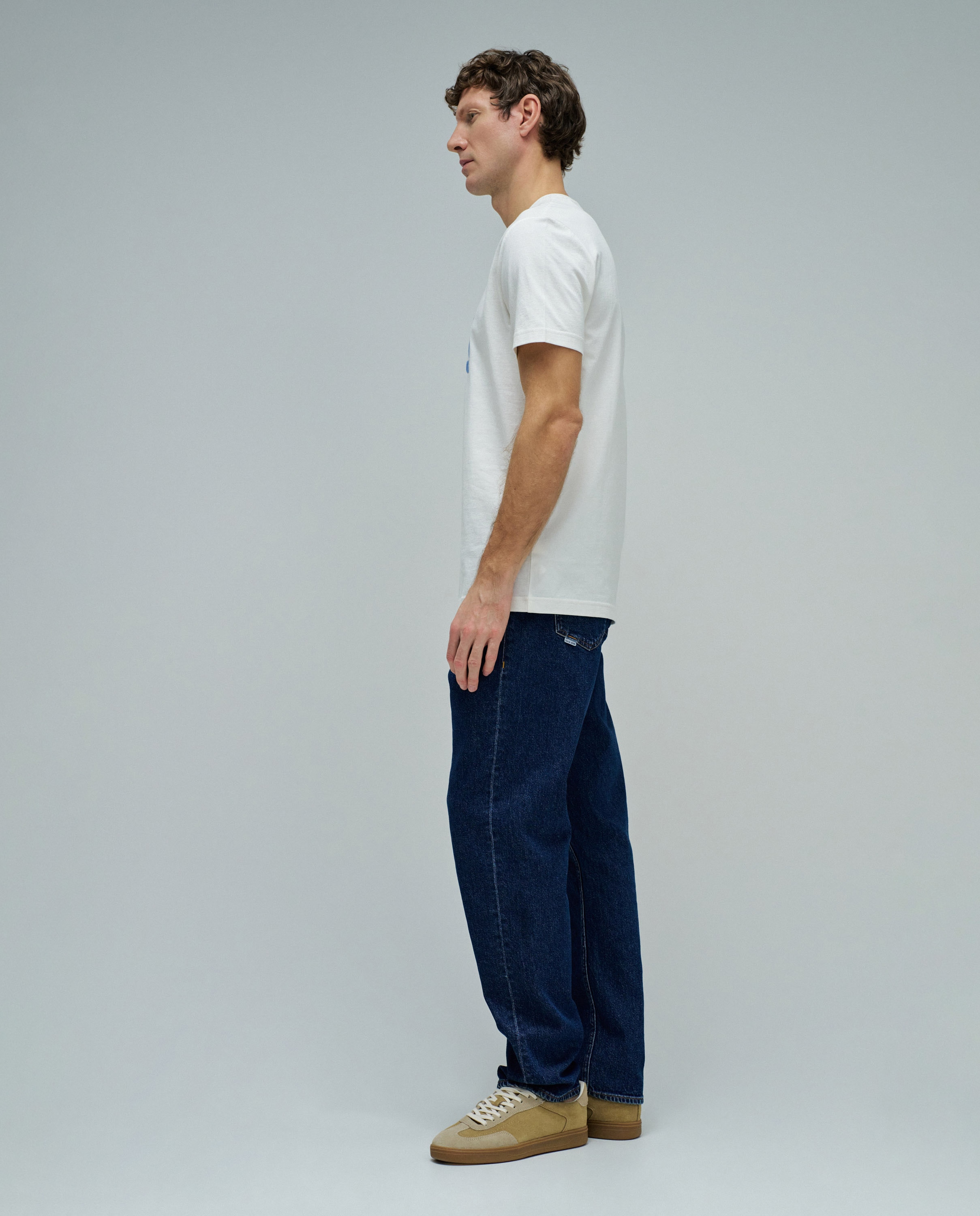 T-shirt com Branding Slim Fit Branco-2