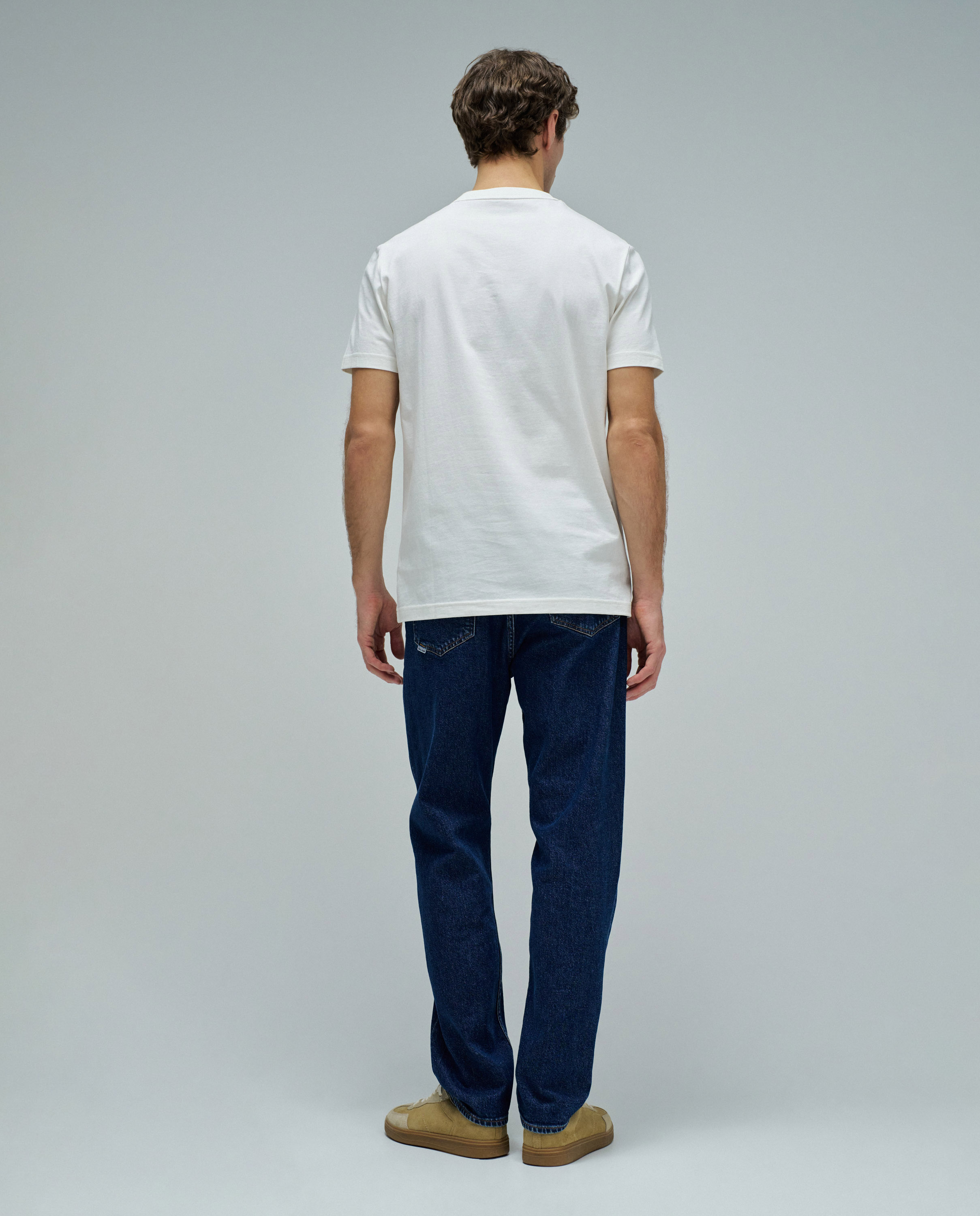 T-shirt com Branding Slim Fit Branco-3