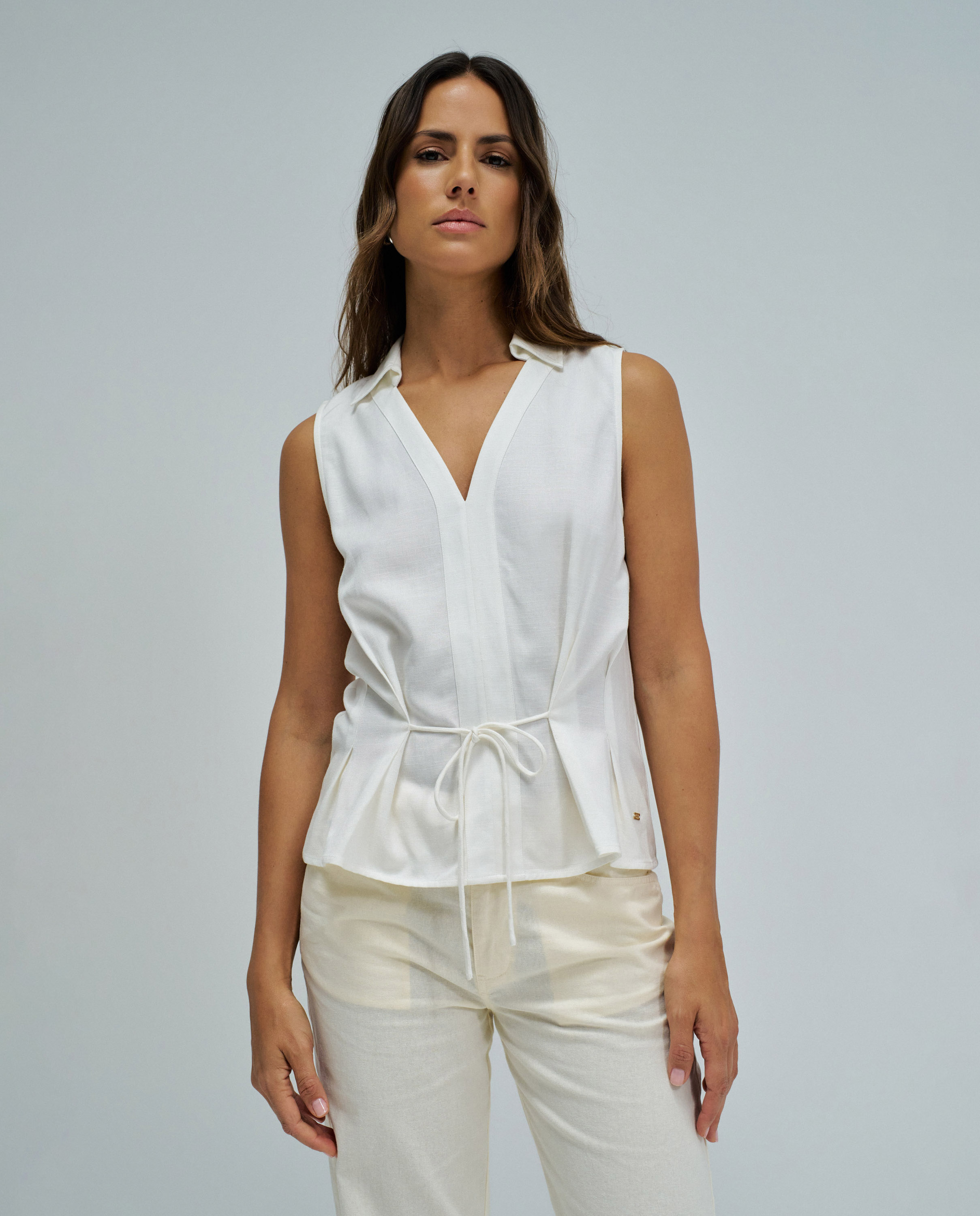Blusa com Linho Branco-1