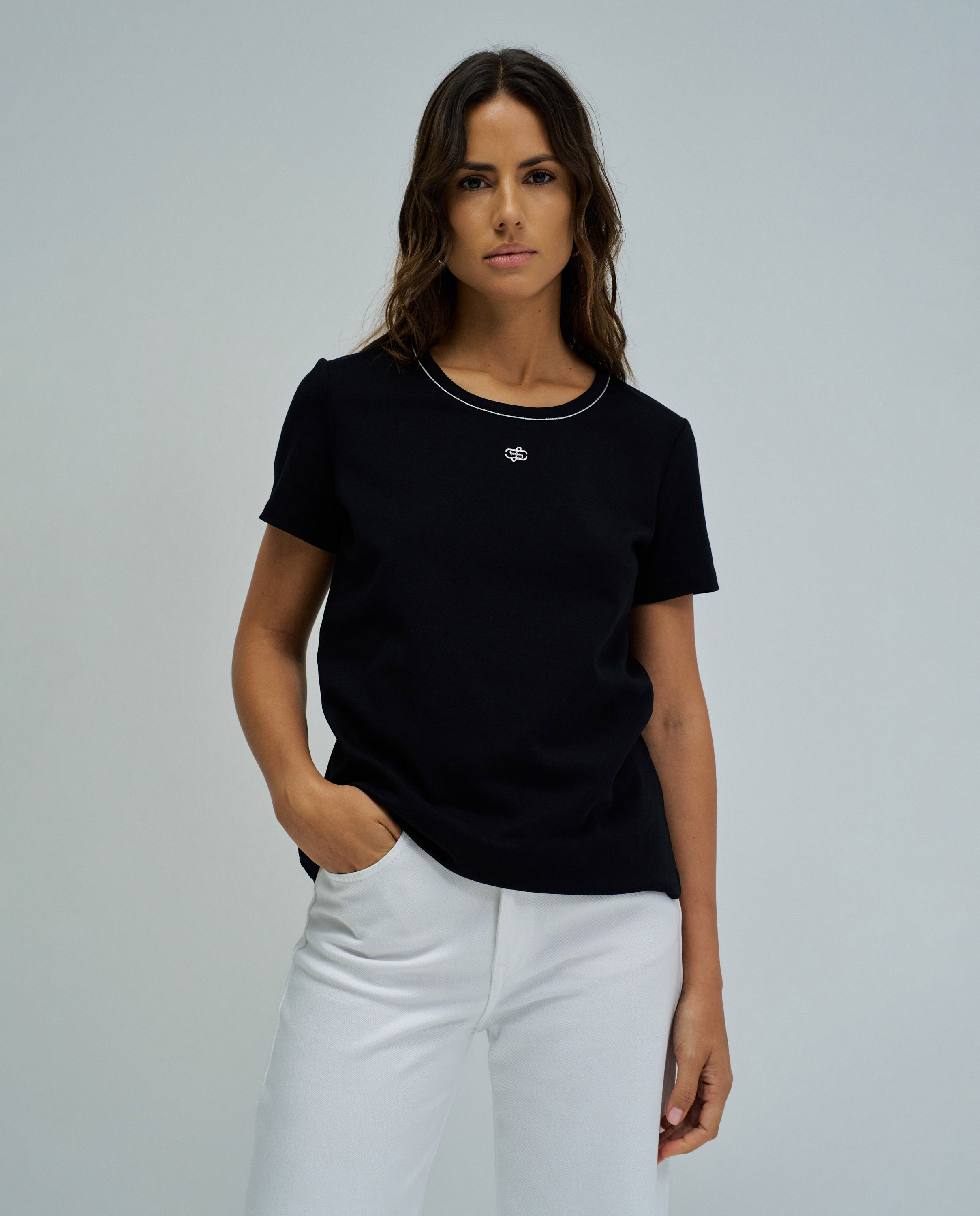 Imagem 0 de T-shirt Básica com Lurex
