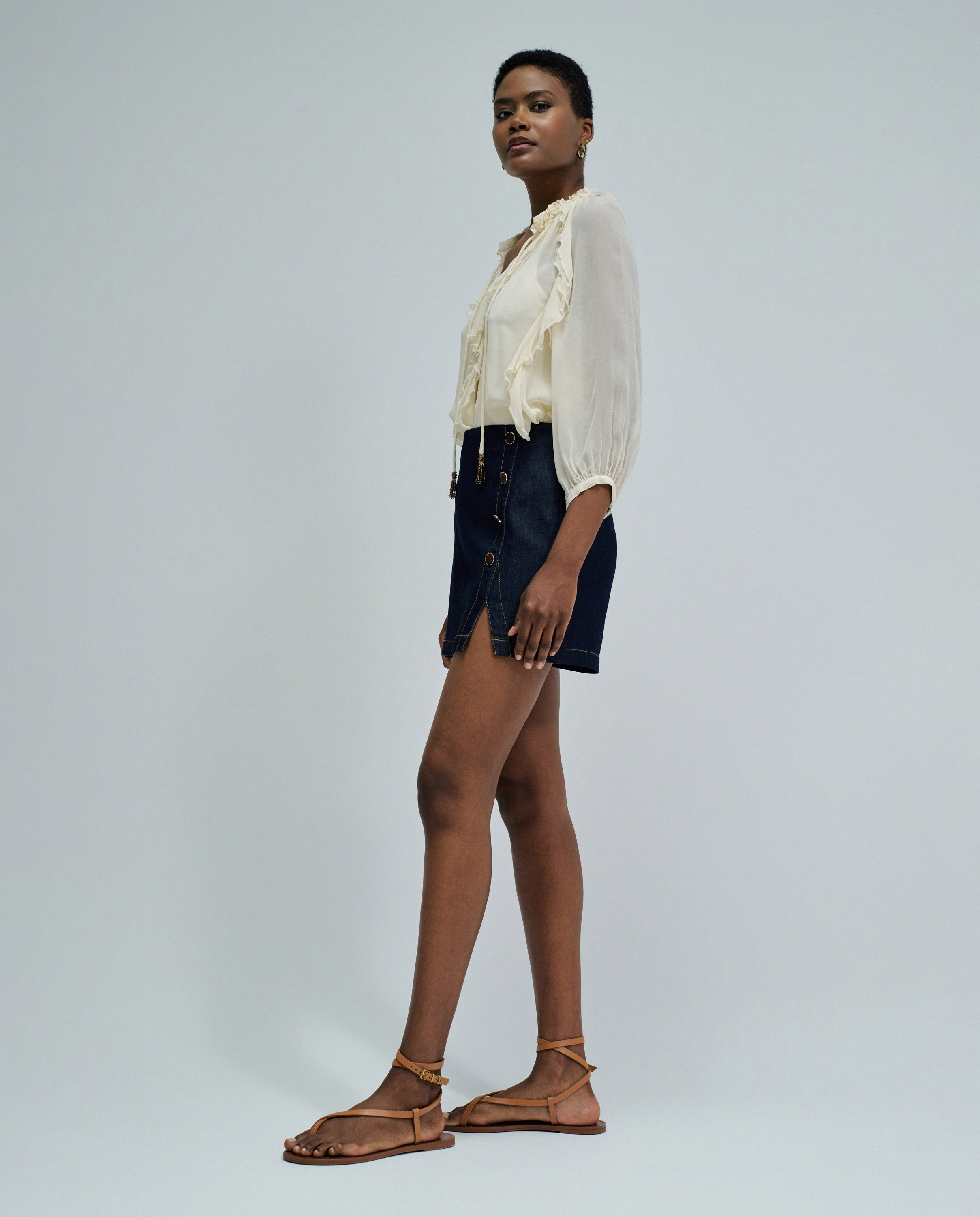 Skort em Lightdenim Azul-2