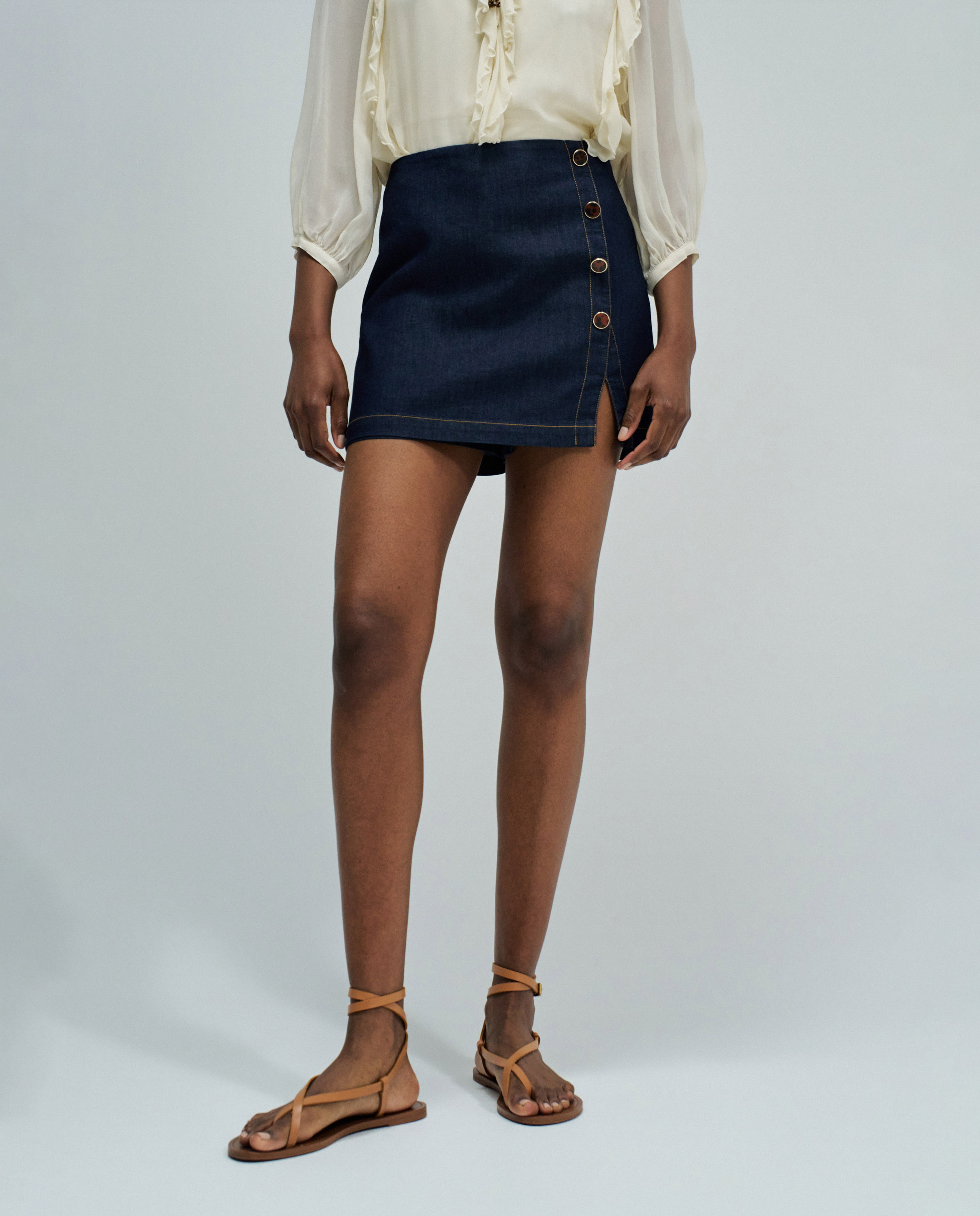 Skort em Lightdenim Azul-5