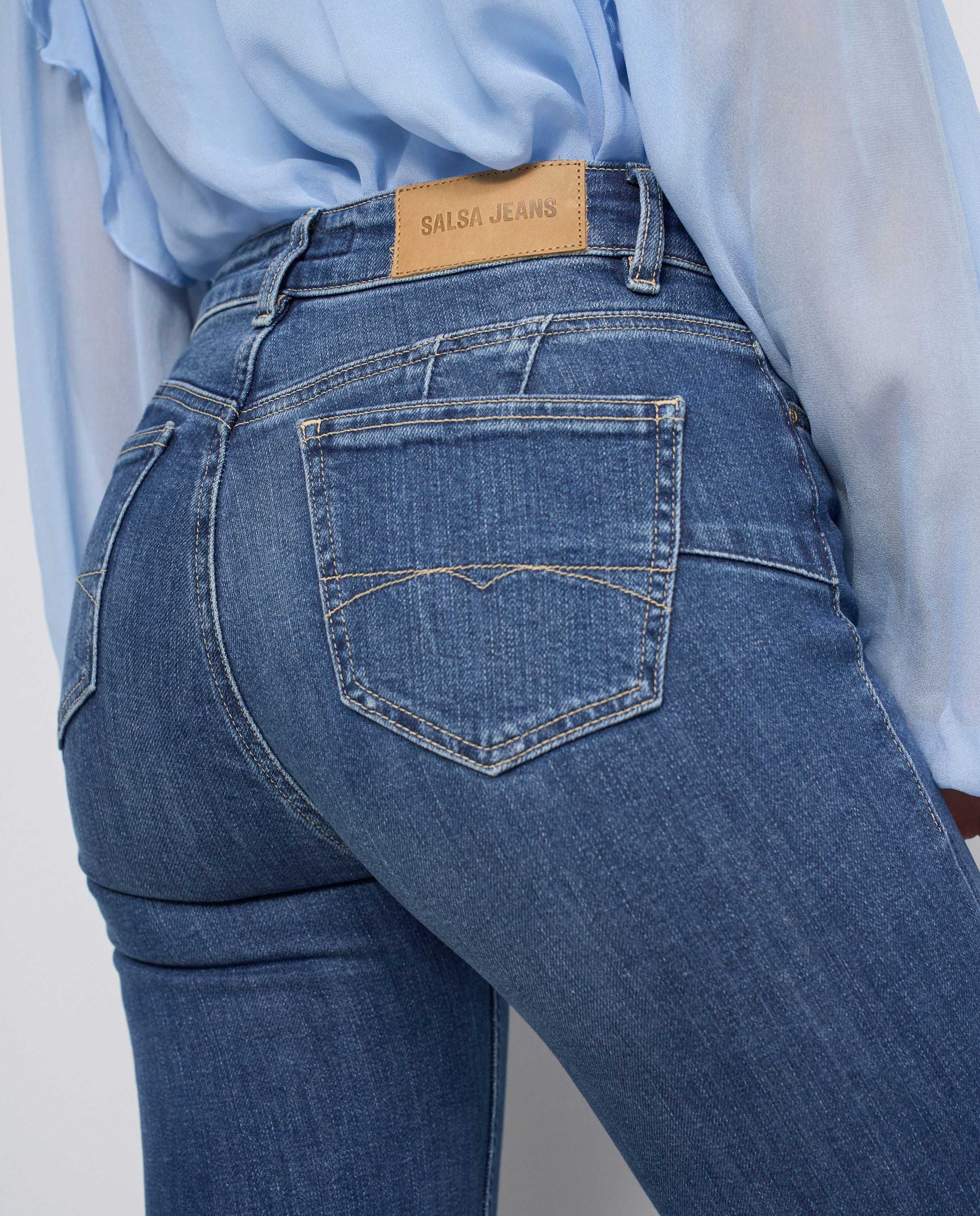 Jeans Destiny Push Up Straight Azul-4