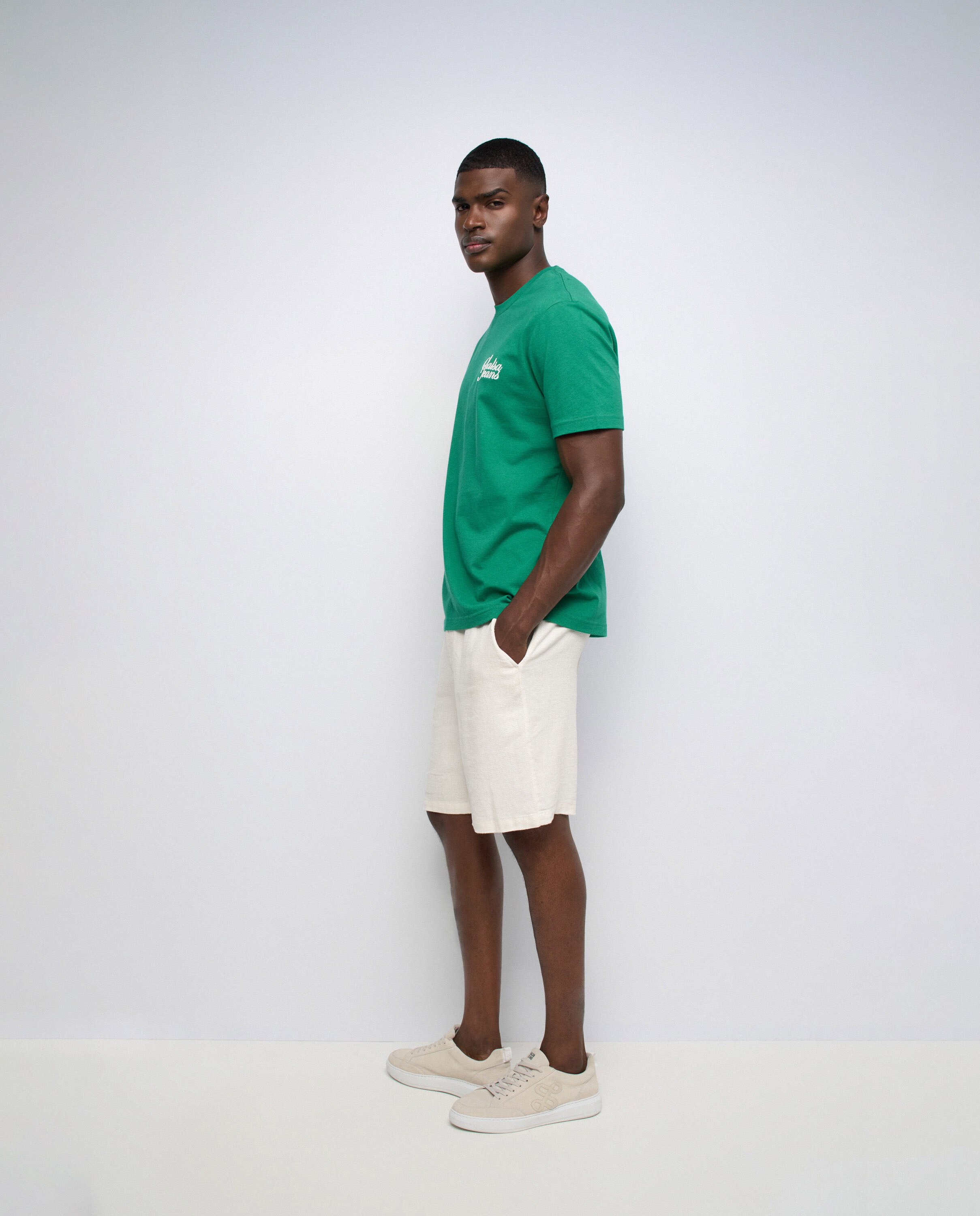 T-shirt com Branding Verde-2