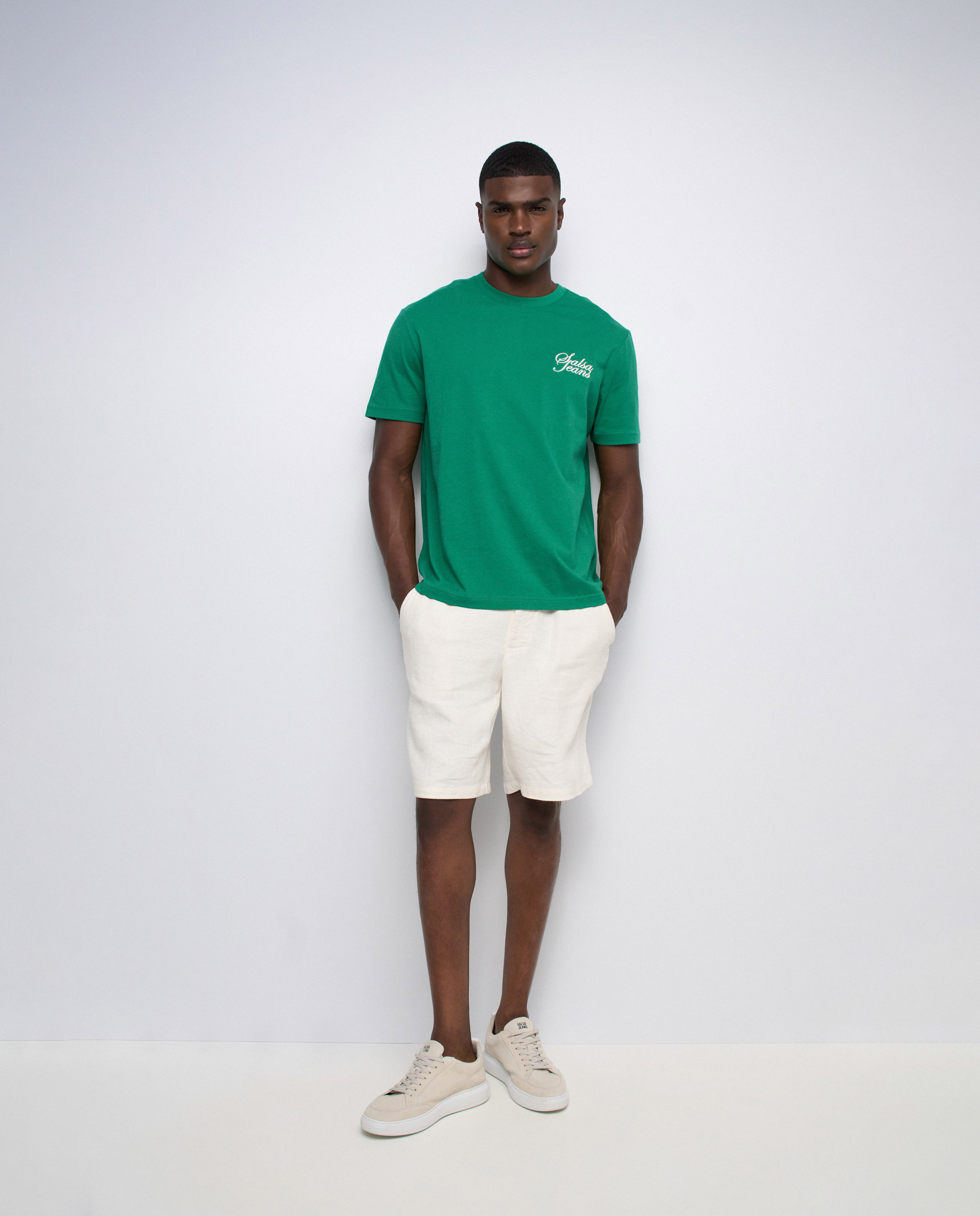 T-shirt com Branding Verde-5
