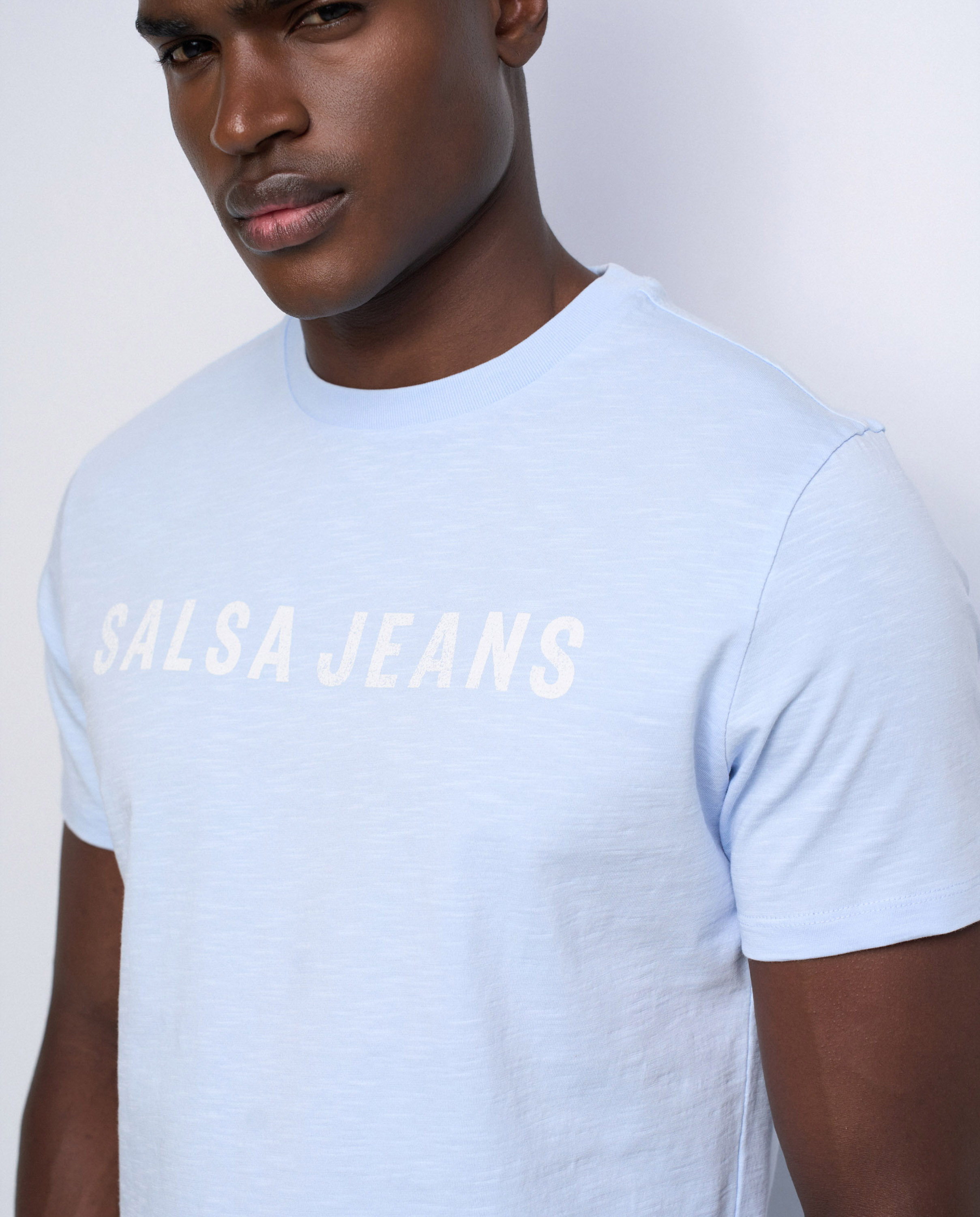 T-shirt com Branding Azul-4