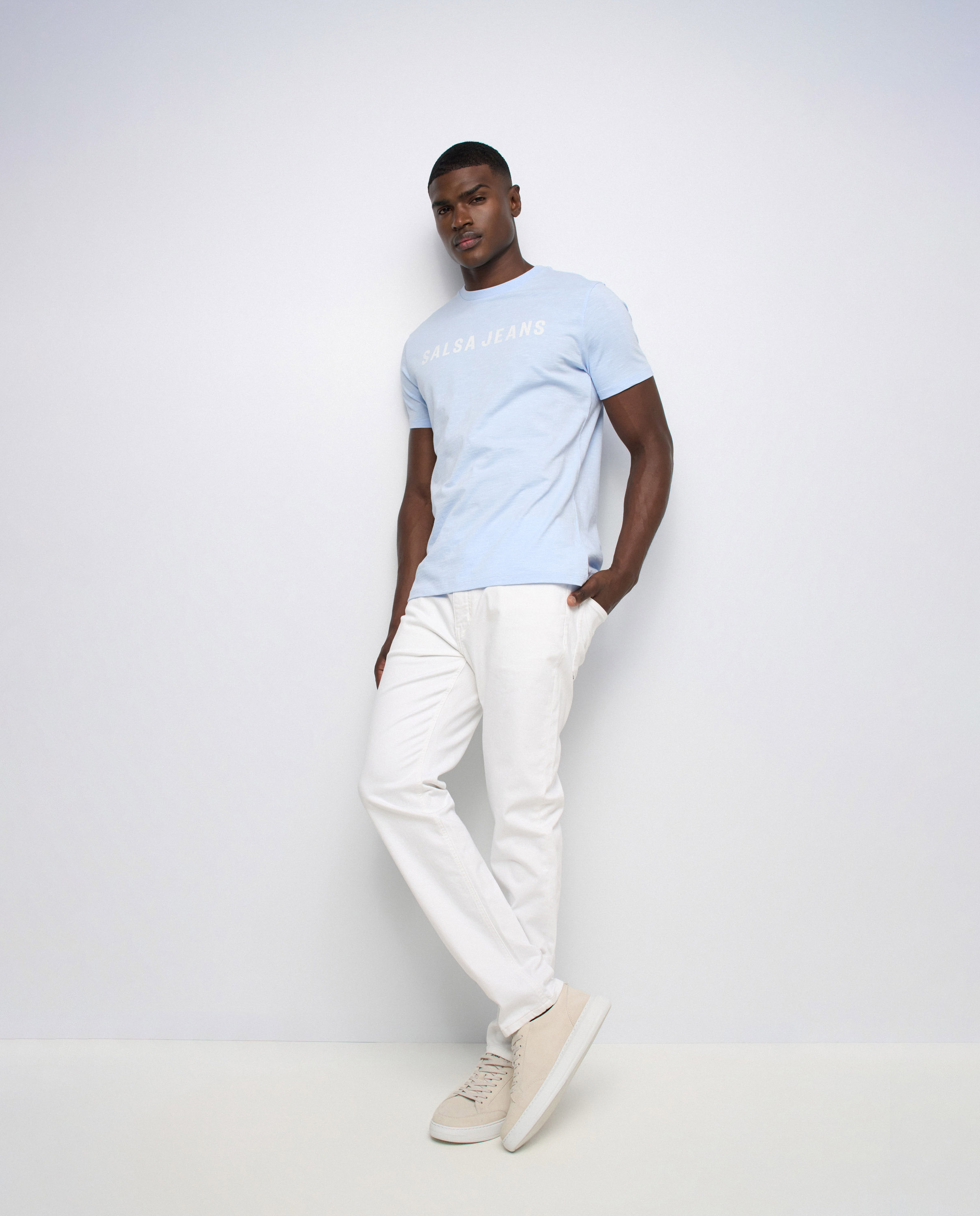 T-shirt com Branding Azul-5