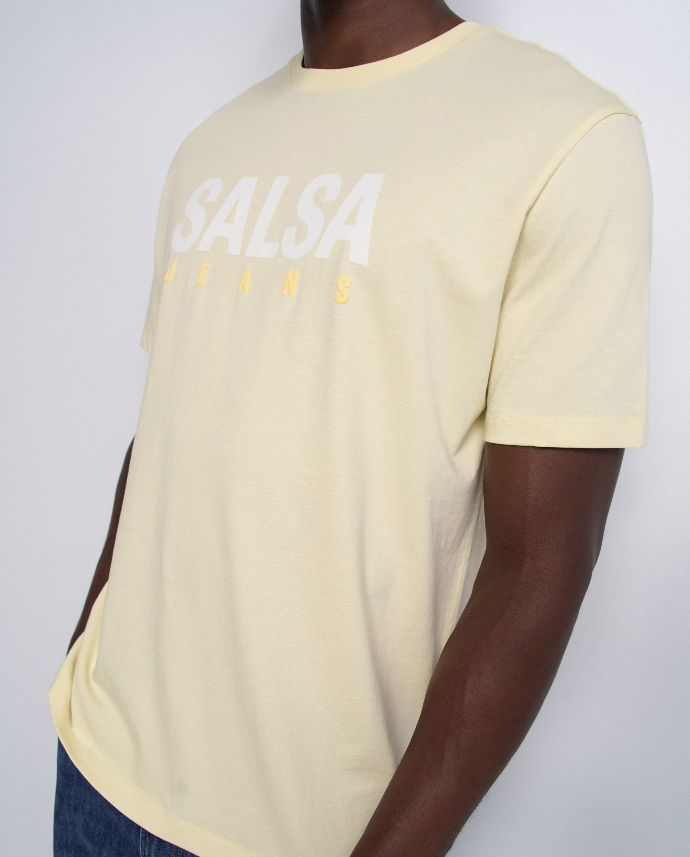 T-shirt com Branding Amarelo-4