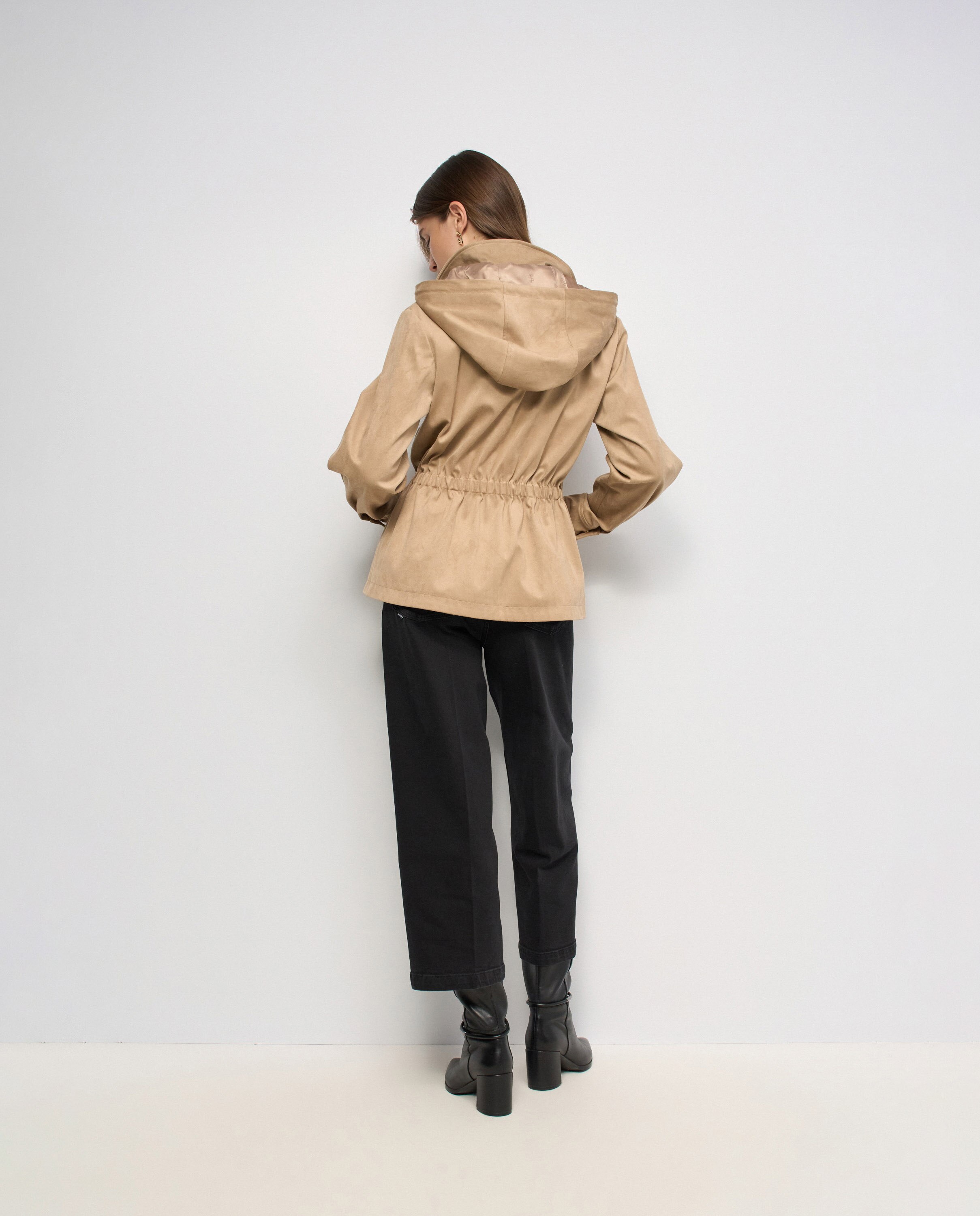 Parka Efeito Camurça Natural-3