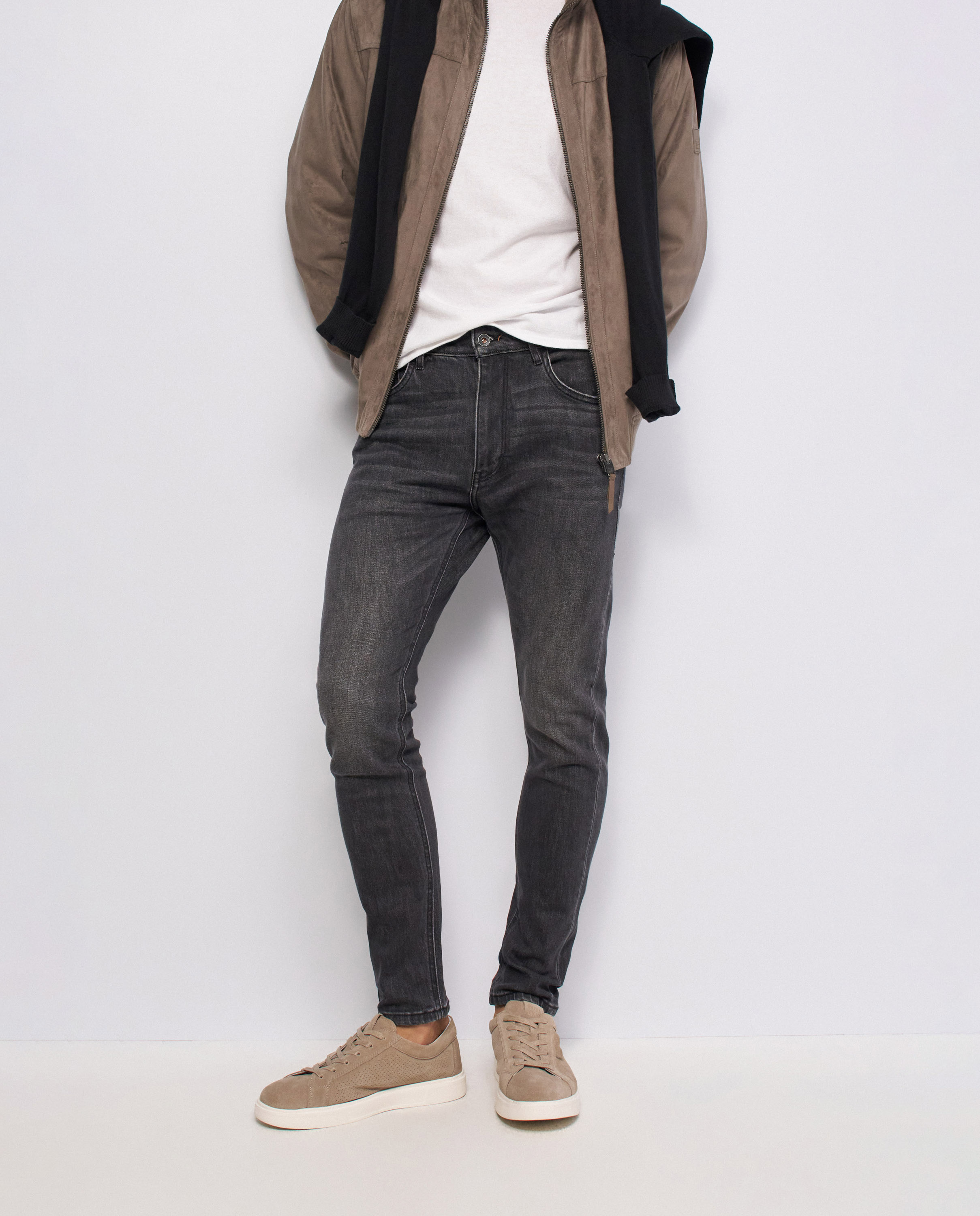 Jeans Skinny Fit Preto-5