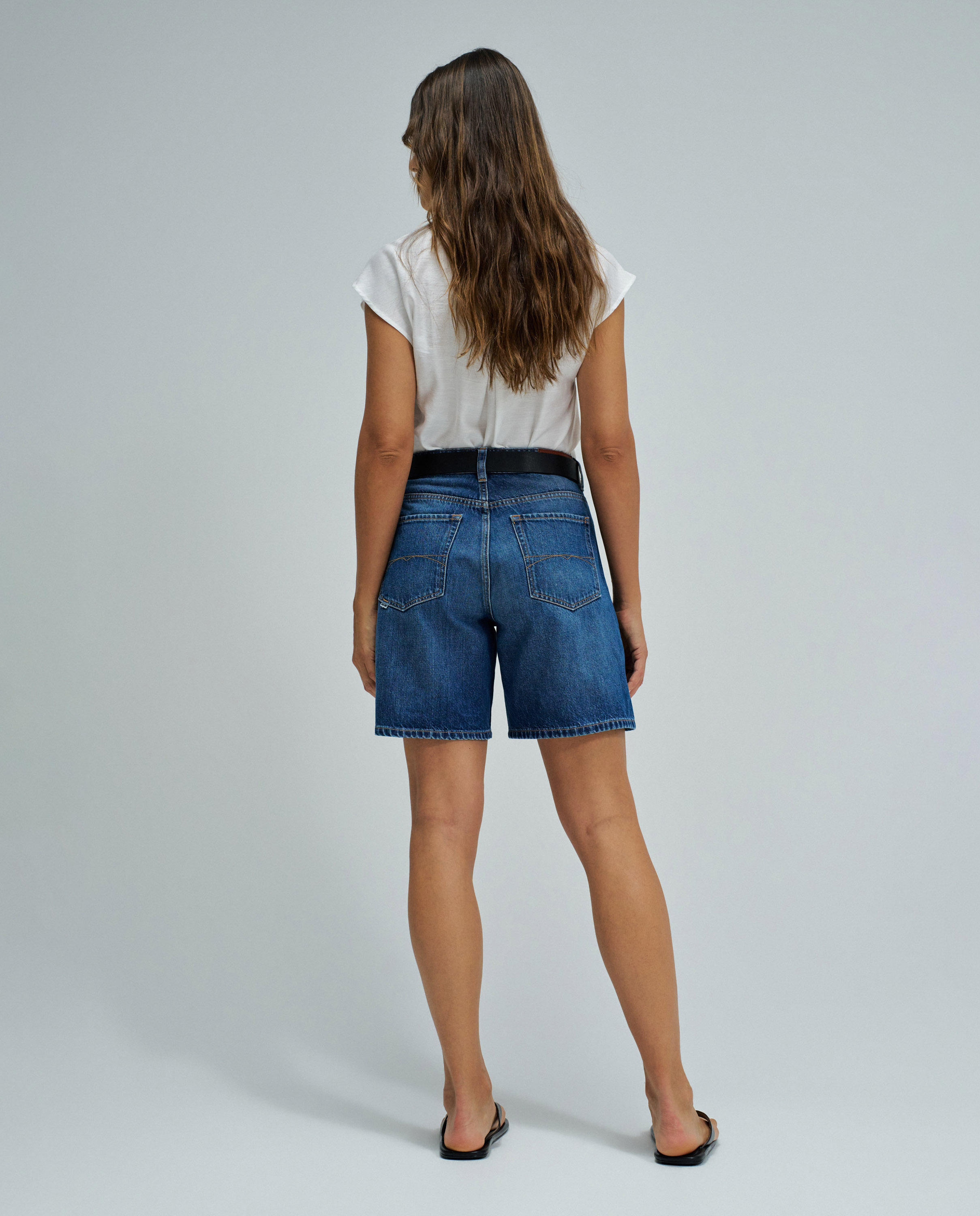 Calções de Denim Azul-3