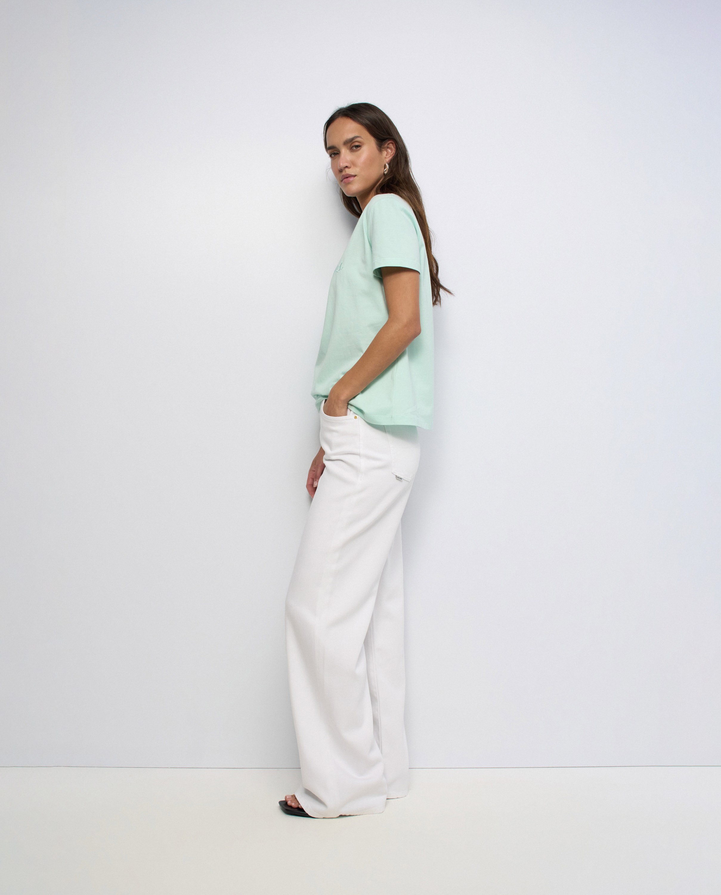 T-shirt com Branding Verde-2
