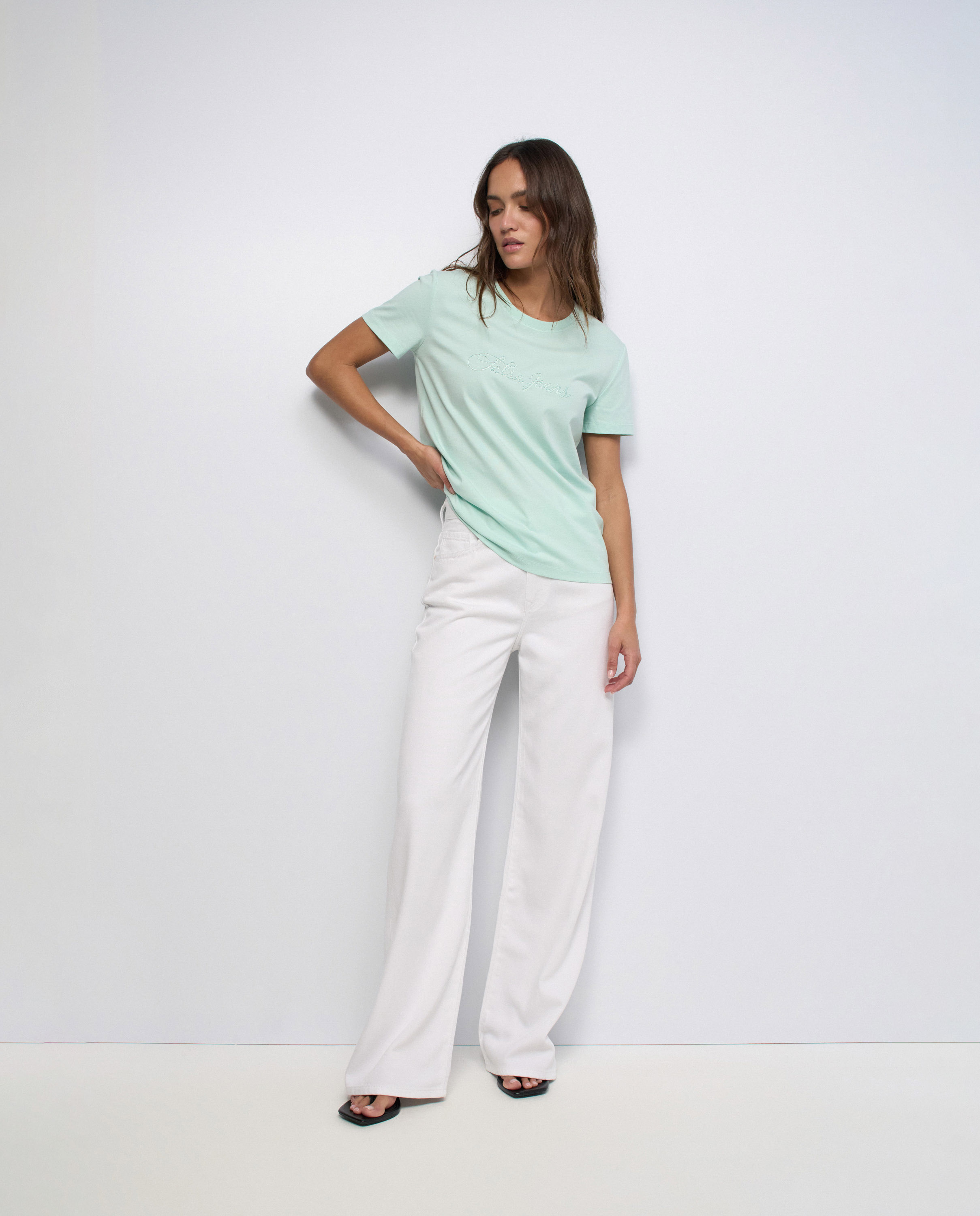 T-shirt com Branding Verde-5