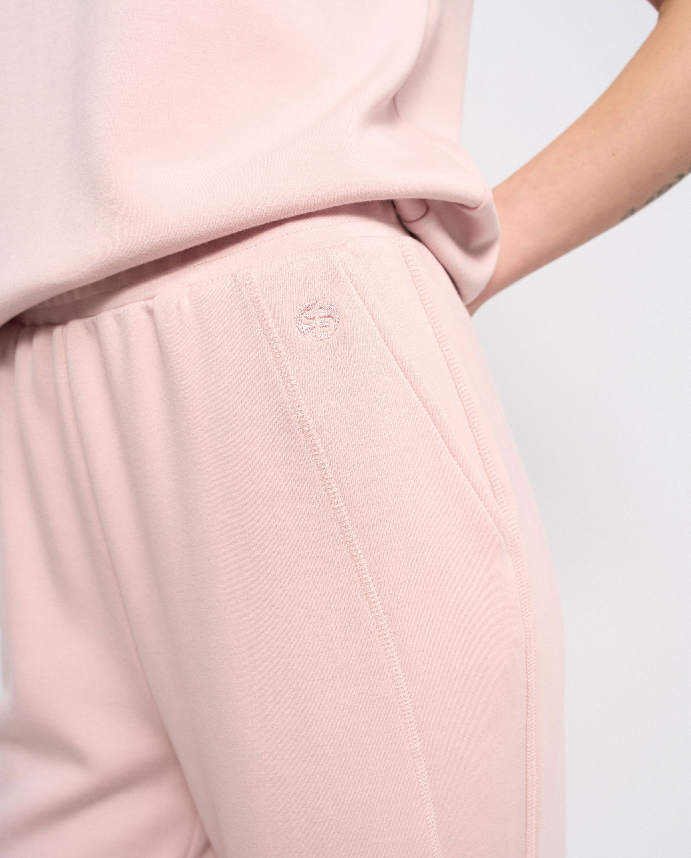 Calças Jogger Wide Rosa-4