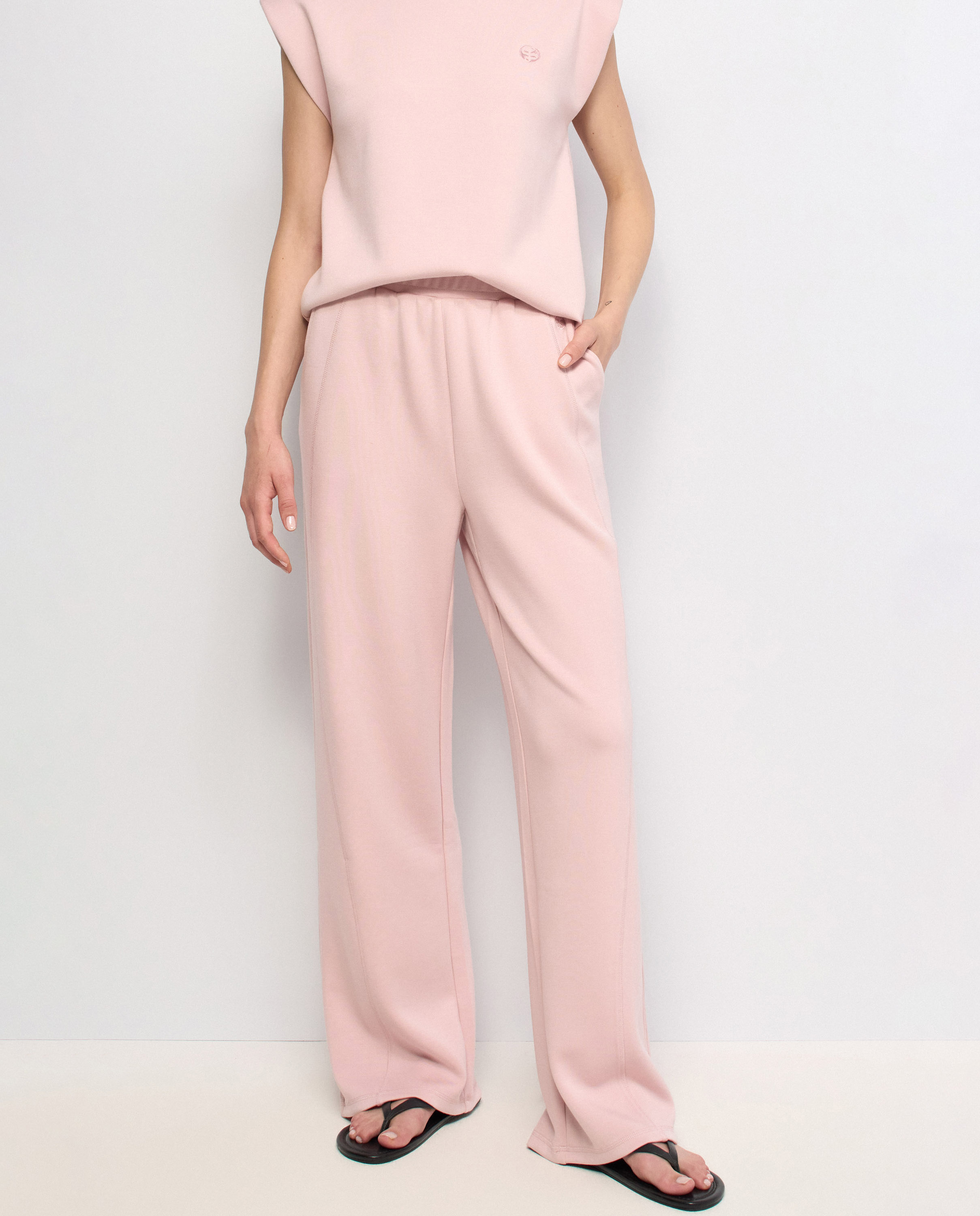 Calças Jogger Wide Rosa-5