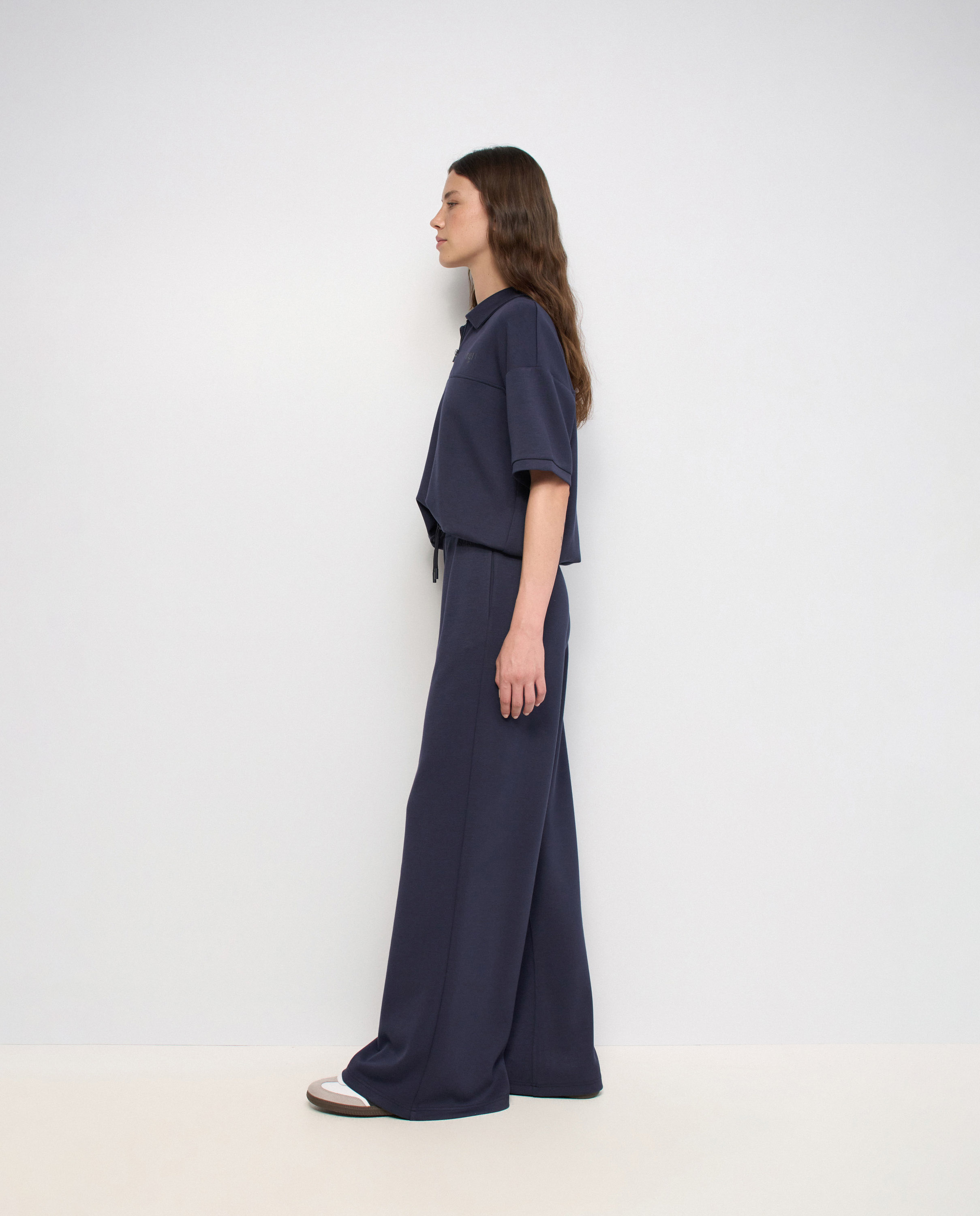 Calças Jogger Wide Azul-2